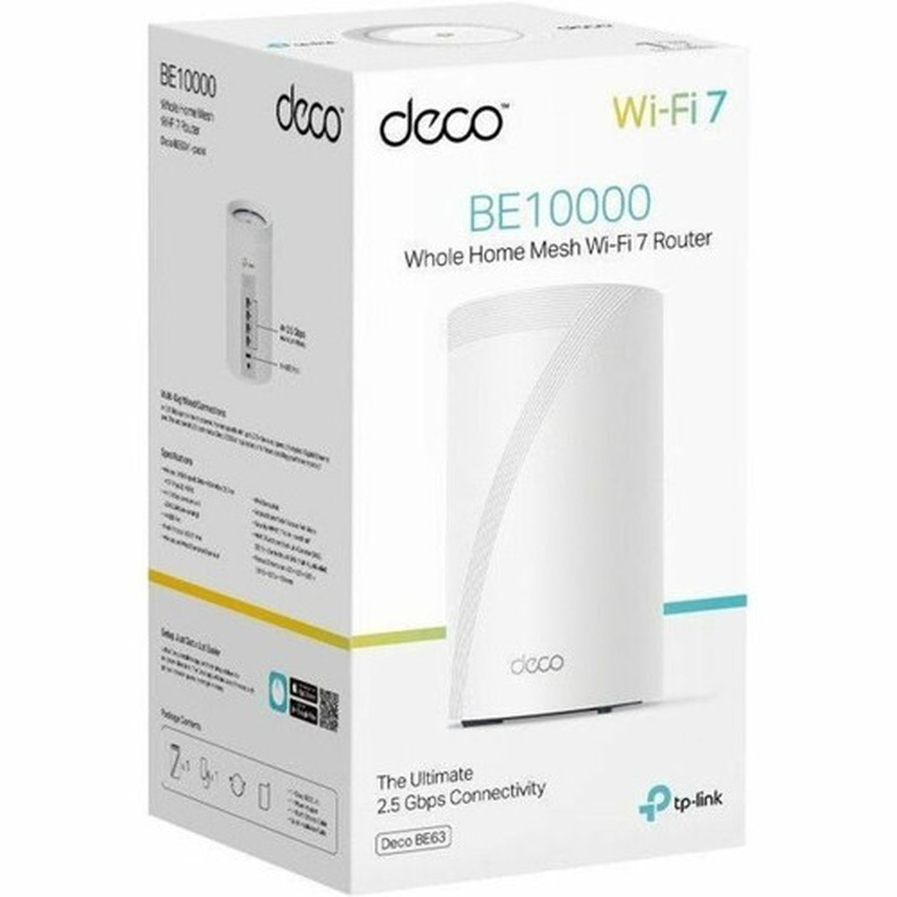 TP-Link Deco BE63 Wi-Fi 7 IEEE 80211 abgnacaxbe Ethernet Wireless Router - Tri Band - 240 GHz ISM Band - 6 GHz UNII Band - 4 x DECO BE631-PACK