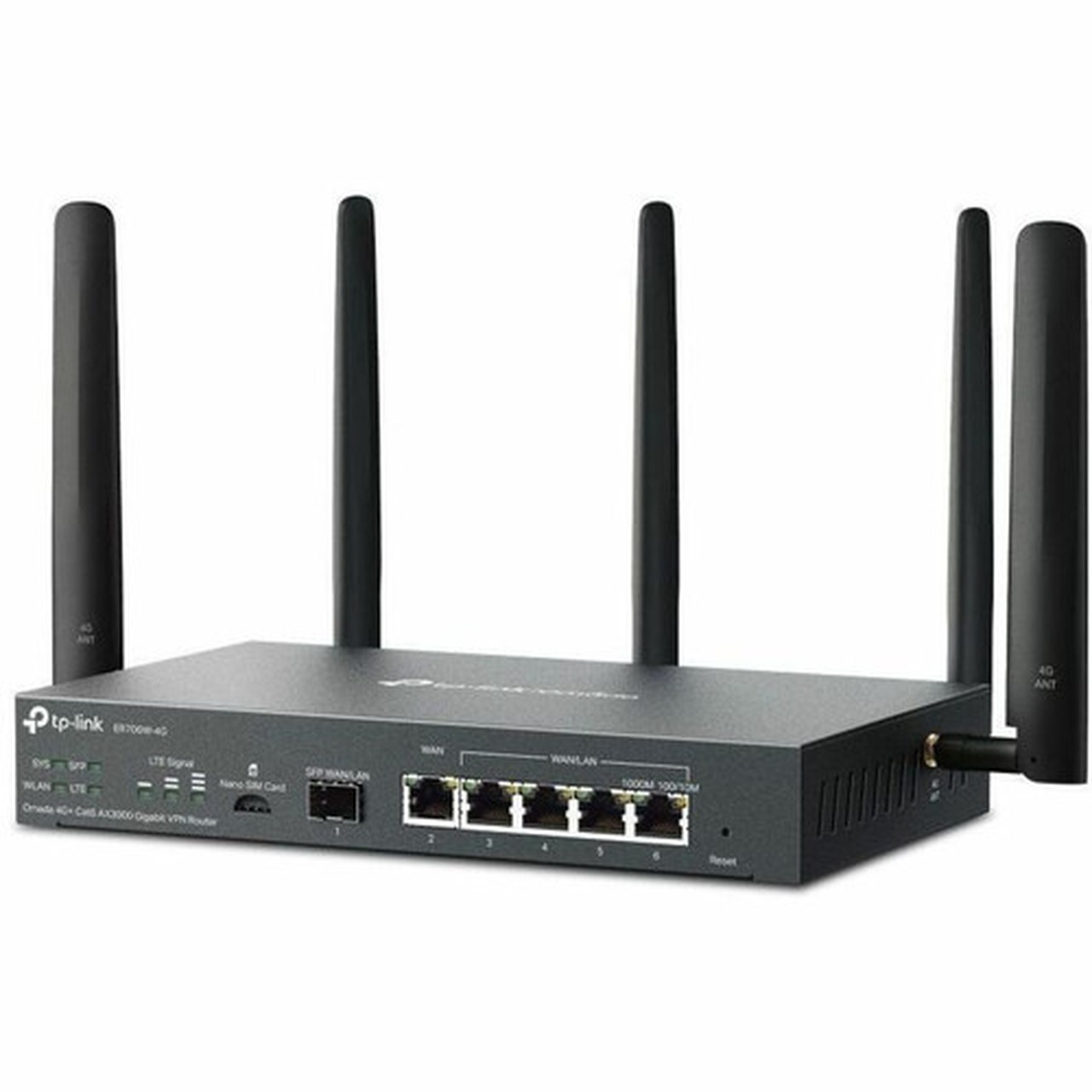 TP-Link Omada ER706W-4G Wi-Fi 6 IEEE 80211ax 1 SIM Cable Ethernet ModemWireless Router - 4G - WCDMA 2100 WCDMA 1800 WCDMA 850 - ER706W-4G