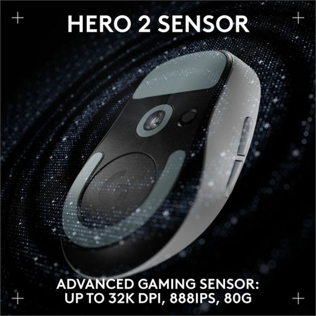 Logitech G PRO X SUPERLIGHT 2 DEX Gaming Mouse - HERO 2 - Wireless - Radio Frequency - 240 GHz - Rechargeable - White - USB 20 - dpi 910-007363