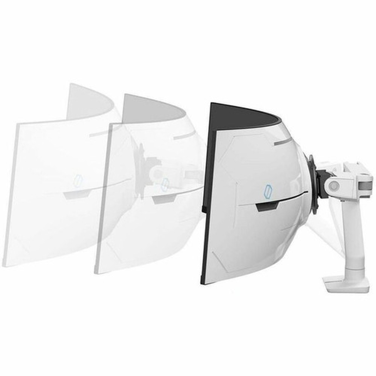 Ergotron Mounting Arm for Monitor Curved Screen Display - White - 57 144780 mm Screen Support - 3750 lb 1700971 g Load - 75 x 45-693-216
