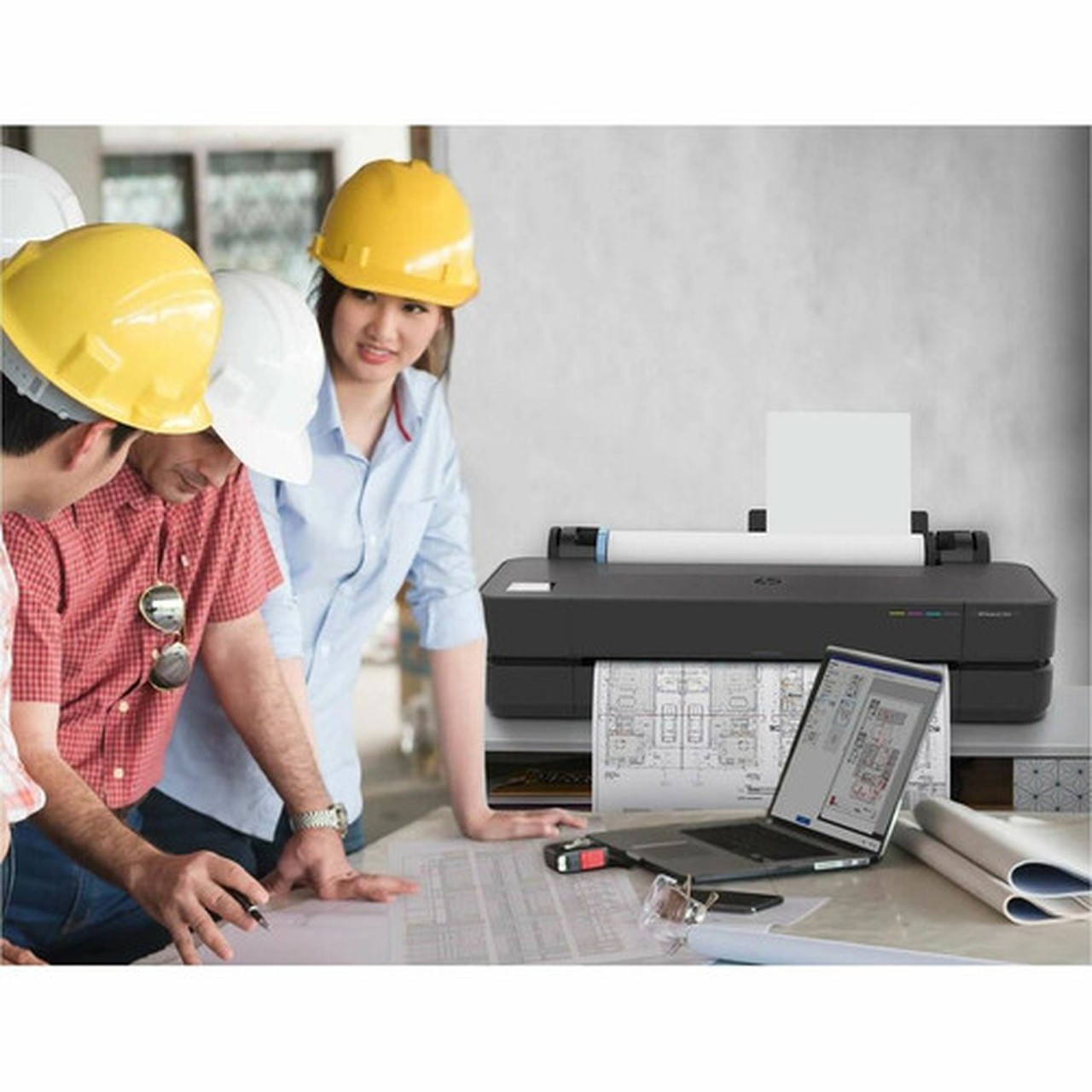 HP Designjet T250 A1 Inkjet Large Format Printer - Includes Printer - 24 Print Width - Color - 30 Second Color Speed - 2400 x 2400 - 5HB06TB1K