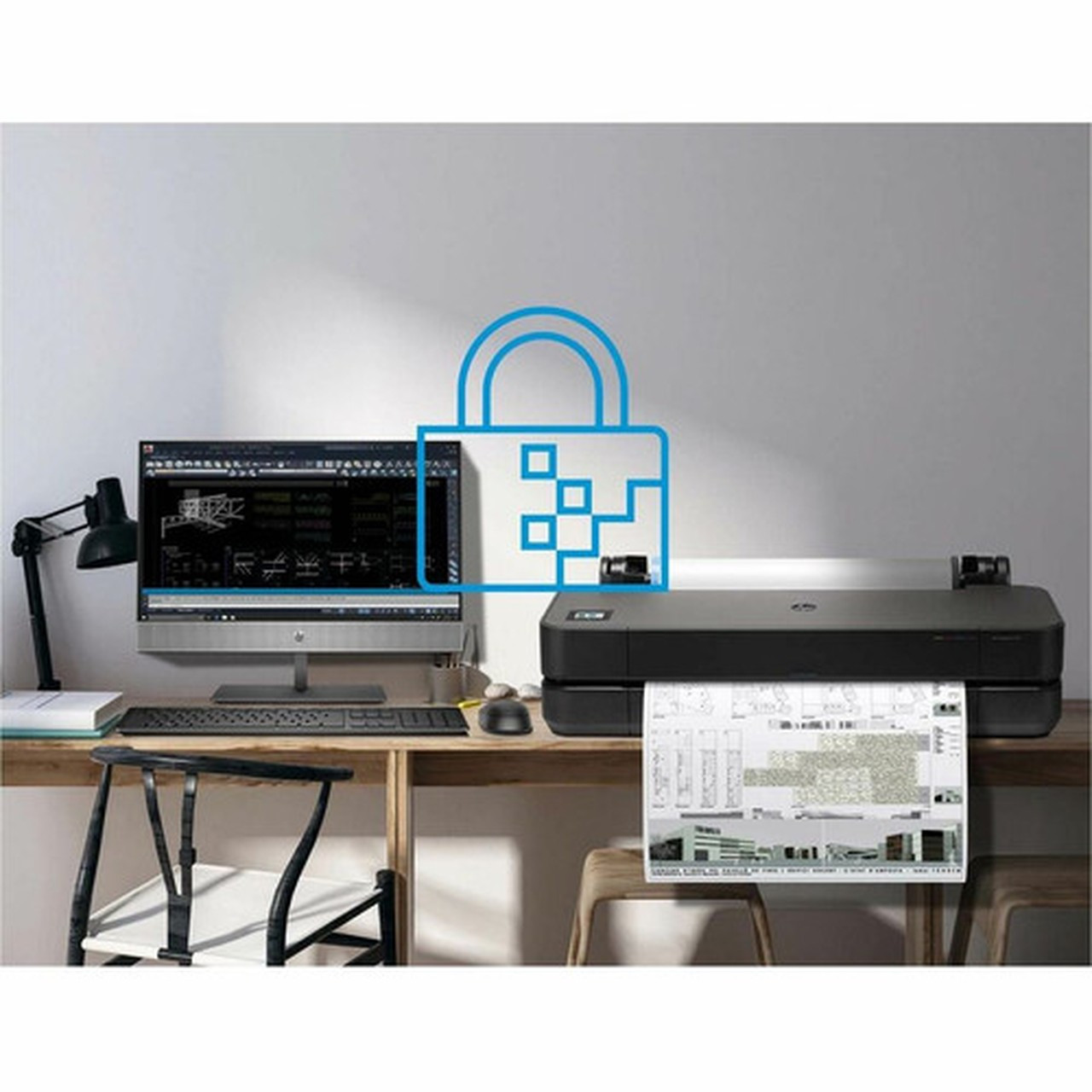 HP Designjet T250 A1 Inkjet Large Format Printer - Includes Printer - 24 Print Width - Color - 30 Second Color Speed - 2400 x 2400 - 5HB06TB1K