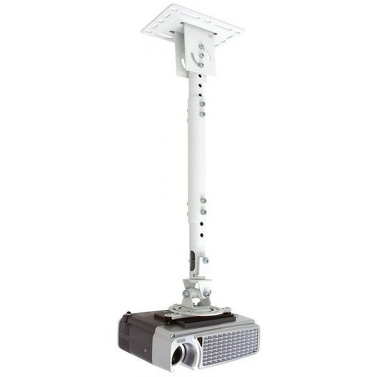 Atdec ceiling projector mount adjustable drop - Loads up to 33lb - VESA up to 65x200 - 360deg projector rotation - Adjustable drop TH-WH-PJ-CM