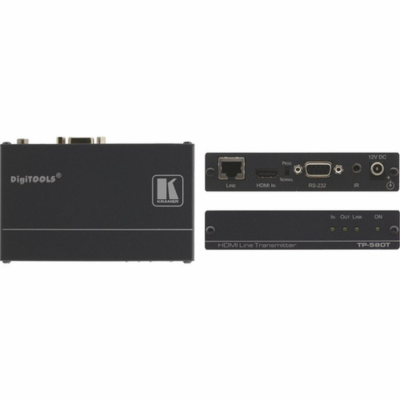 Kramer HDMI Bidirectional RS-232  IR over HDBaseT Twisted Pair Transmitter - 1 Input Device - 22966 ft 70000 mm Range - 1 x - 1 x TP-580T