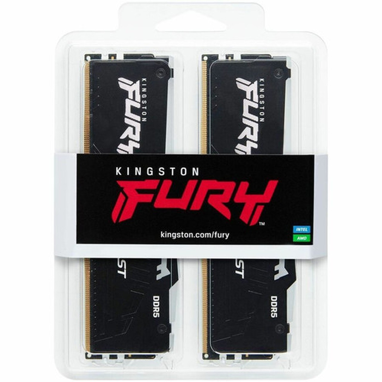 Kingston 64GB 2x32GB DDR5 6400MTs CL32 FURY Beast Black RGB EXPO - 64 GB 2 x 32GB - RGB - DDR5-6400PC5-51200 DDR5 SDRAM - 6400 - KF564C32BBEAK2-64