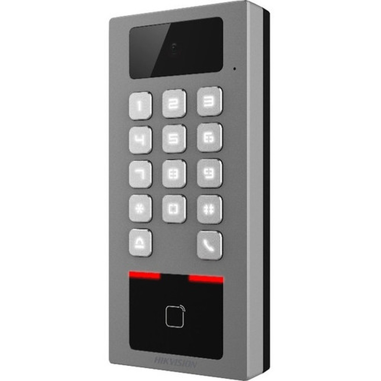 Hikvision DS-K1T502DBWX-C Video Access Control Terminal - Silver Door Intercom - Proximity Key Code Fingerprint - 1 Doors - 118 DS-K1T502DBWX-C