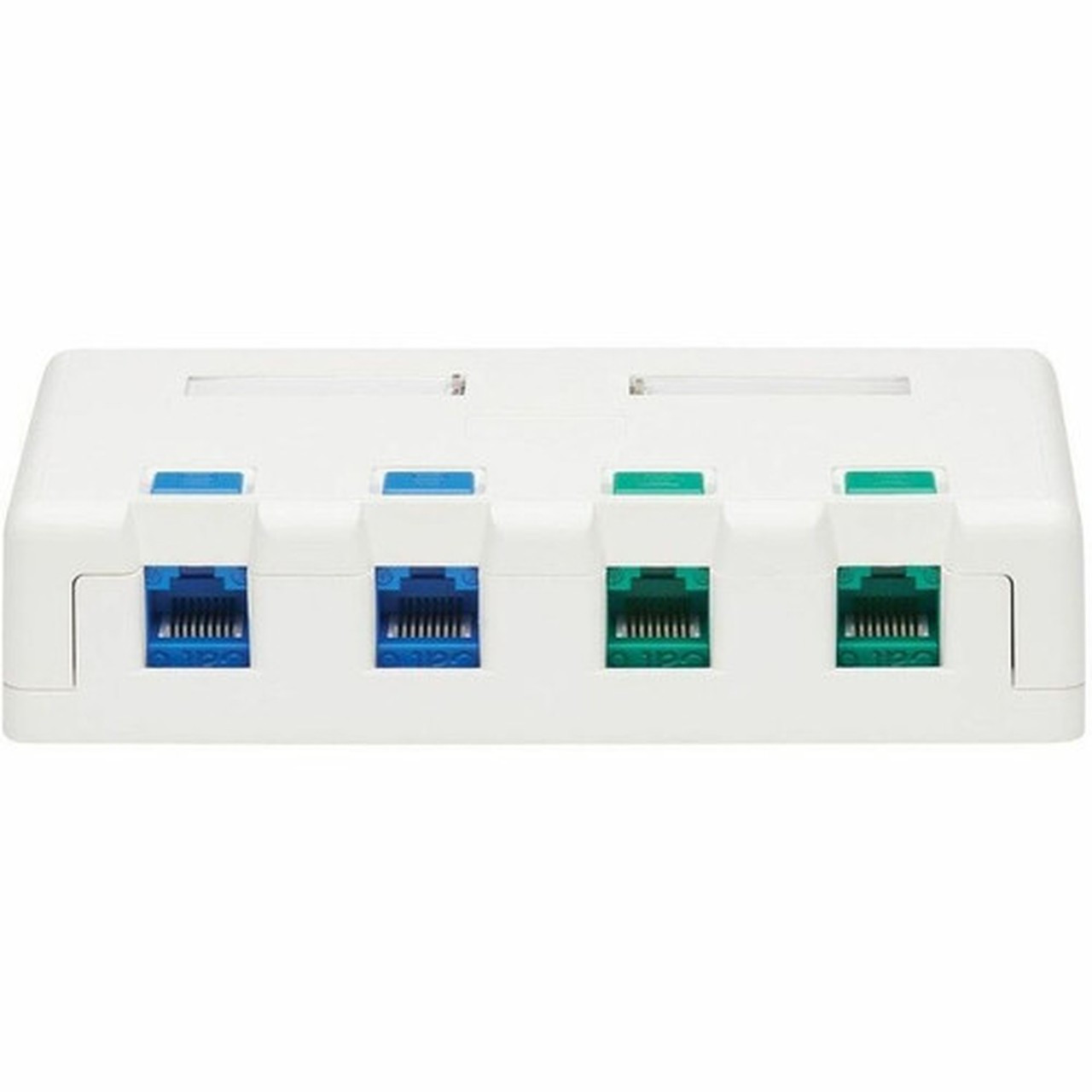 Tripp Lite by Eaton Surface-Mount Box for Keystone Jacks - 4 Ports White - 4 x Total Number of Sockets - Surface Mount - White - N082-004-WH