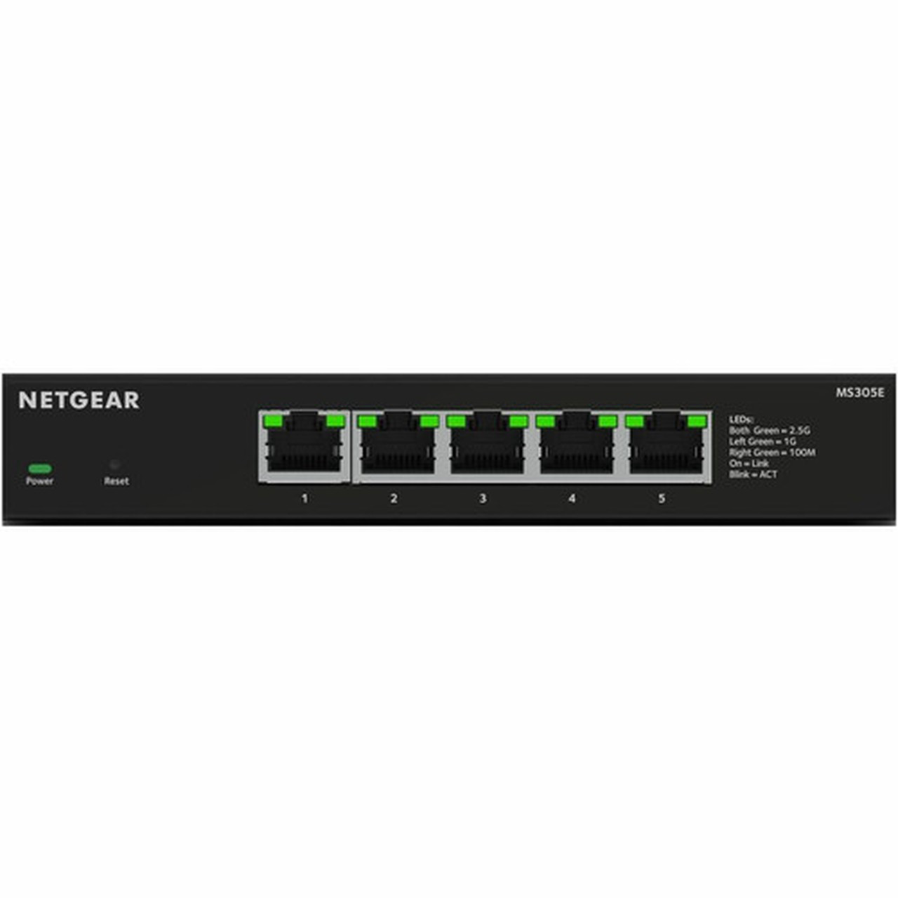 Netgear MS305E Ethernet Switch - 5 Ports - 25 Gigabit Ethernet - 25GBase-T - 3 Layer Supported - 560 W Power Consumption - Twisted MS305E-100NAS