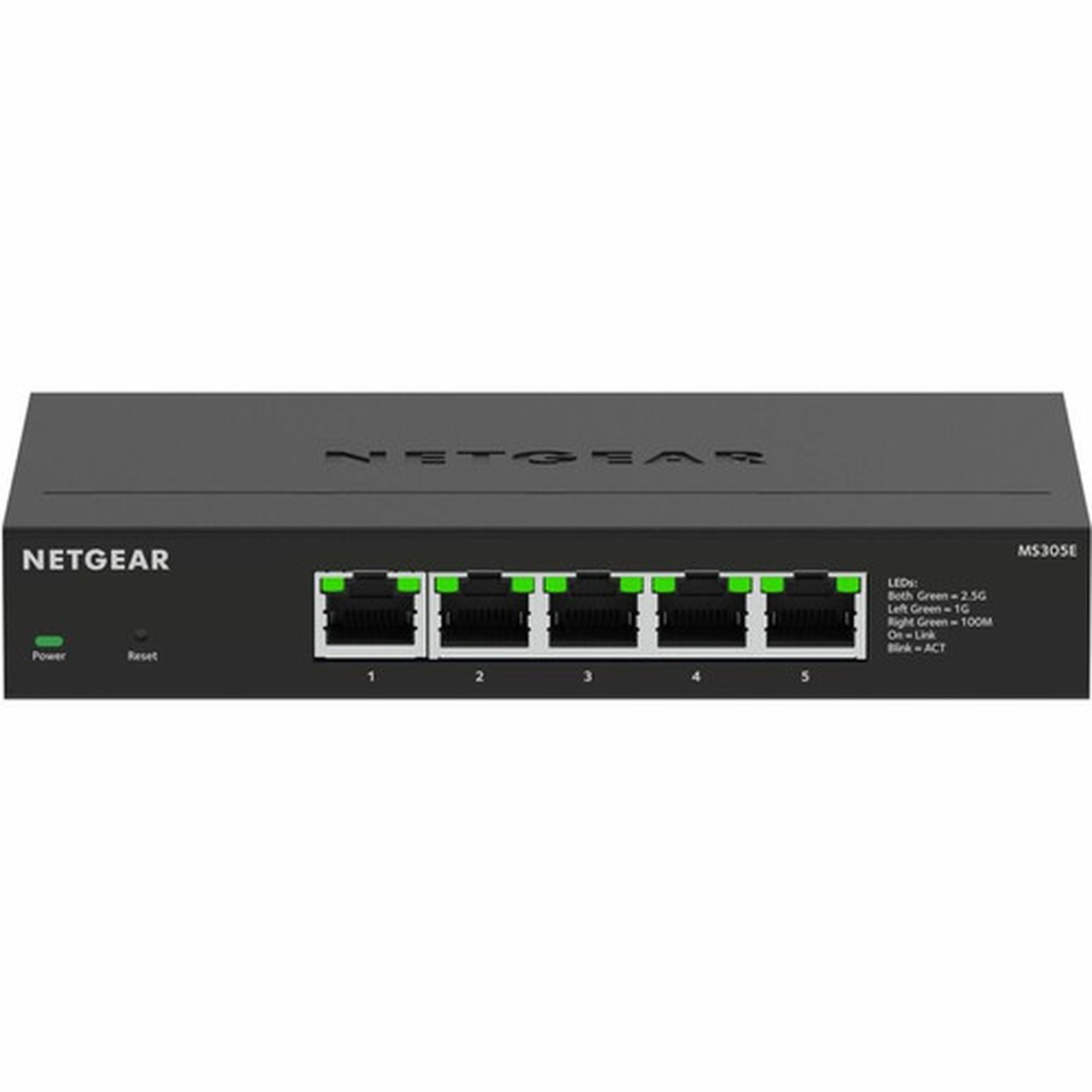 Netgear MS305E Ethernet Switch - 5 Ports - 25 Gigabit Ethernet - 25GBase-T - 3 Layer Supported - 560 W Power Consumption - Twisted MS305E-100NAS