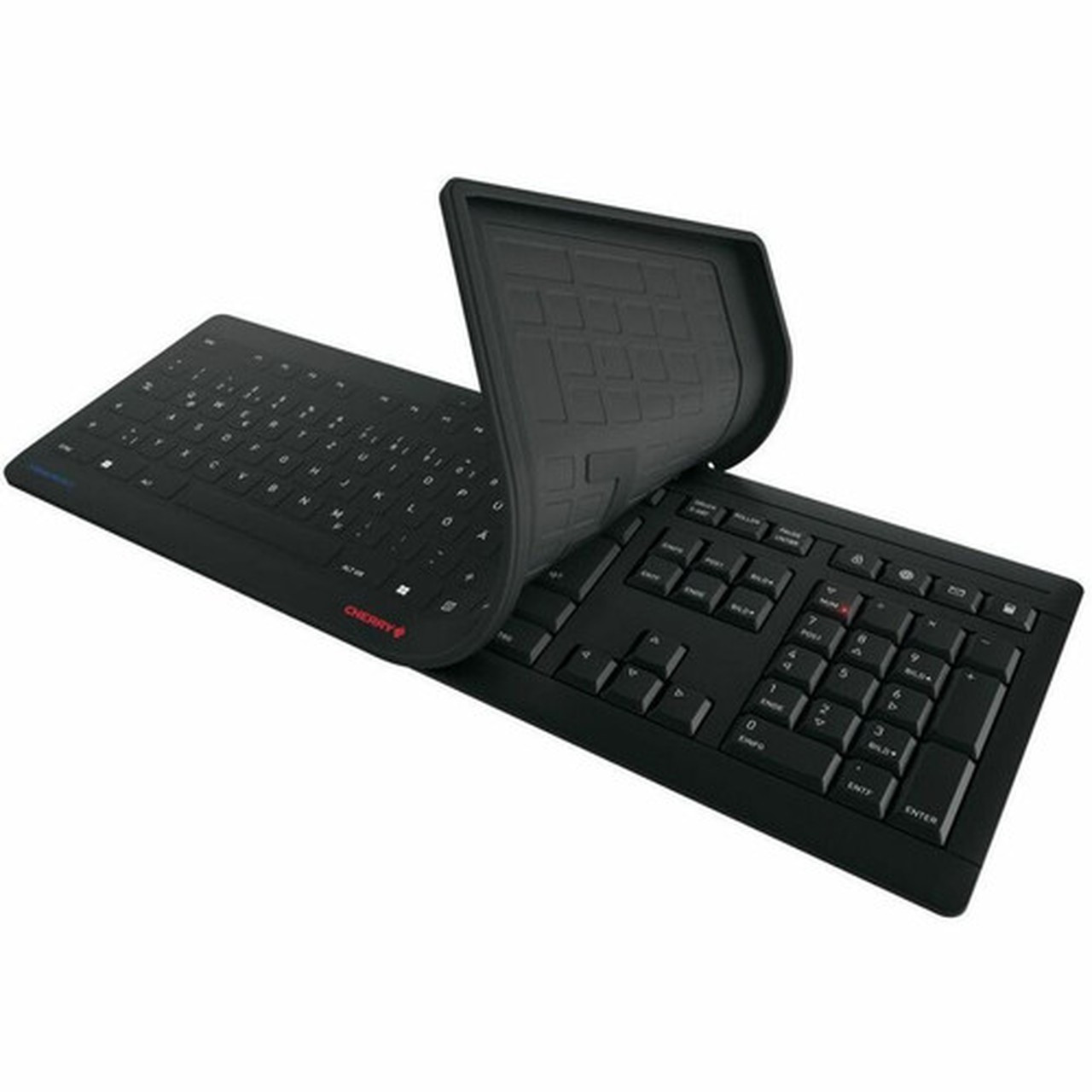 CHERRY STREAM PROTECT Keyboard Wireless - Wireless Connectivity - RF - 3281 ft 10000 mm - 240 GHz - USB Type A Interface - Hot - - JK-8552US-2