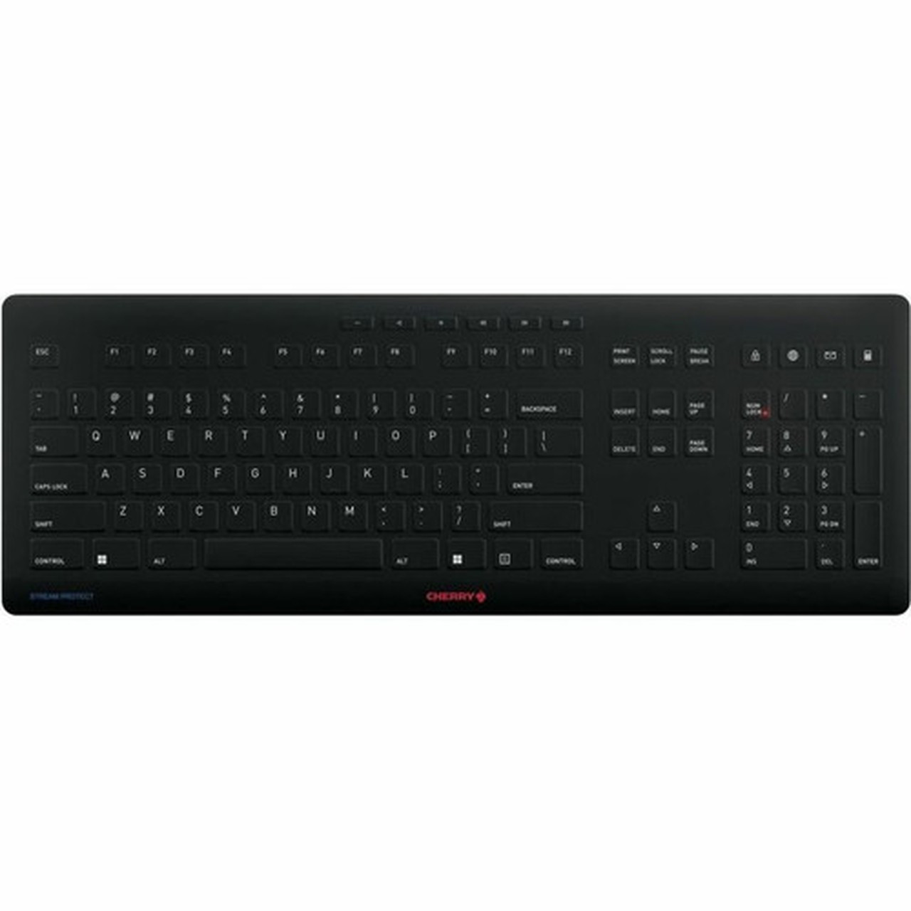 CHERRY STREAM PROTECT Keyboard Wireless - Wireless Connectivity - RF - 3281 ft 10000 mm - 240 GHz - USB Type A Interface - Hot - - JK-8552US-2