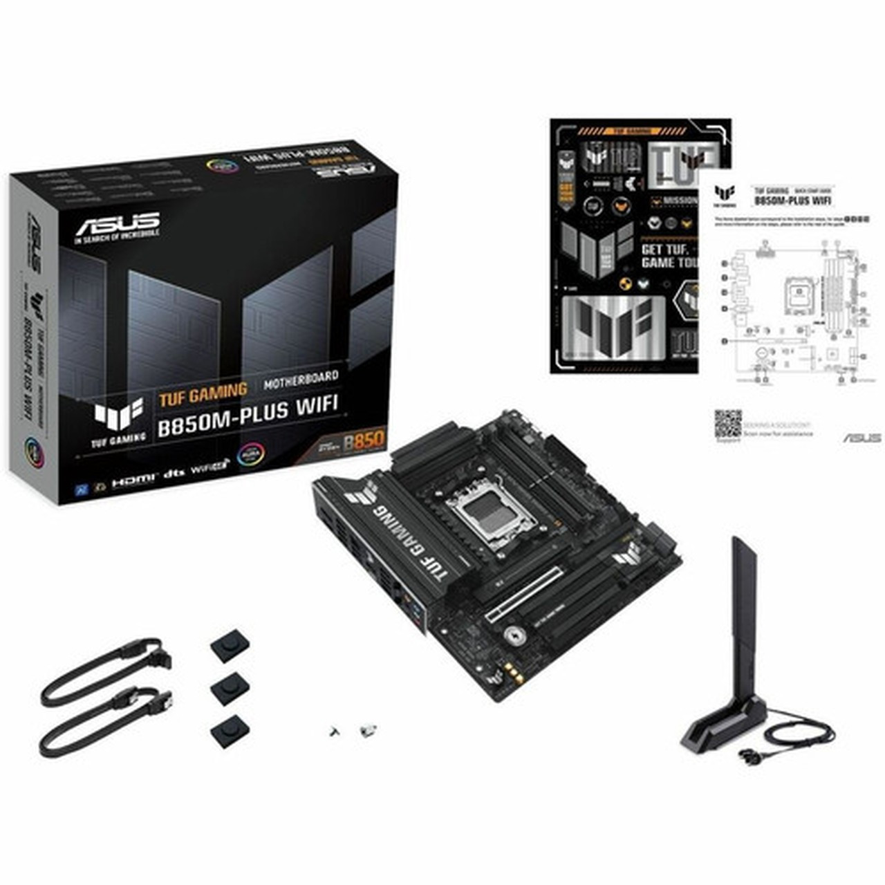 TUF B850M-PLUS WIFI Gaming Desktop Motherboard - AMD B850 Chipset - Socket AM5 - Micro ATX - Ryzen 7 Ryzen 8 Ryzen 9 Processor - 192 TUF GAMING B850M-PLUS WIFI