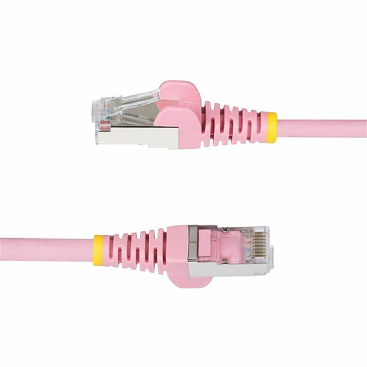 StarTechcom 1ft Pink CAT6a Ethernet Cable Snagless RJ45 10G 100W PoE SFTP LSZH 27AWG Pure Copper 500MHz Shielded Network - NLPN-1F-CAT6A-PATCH