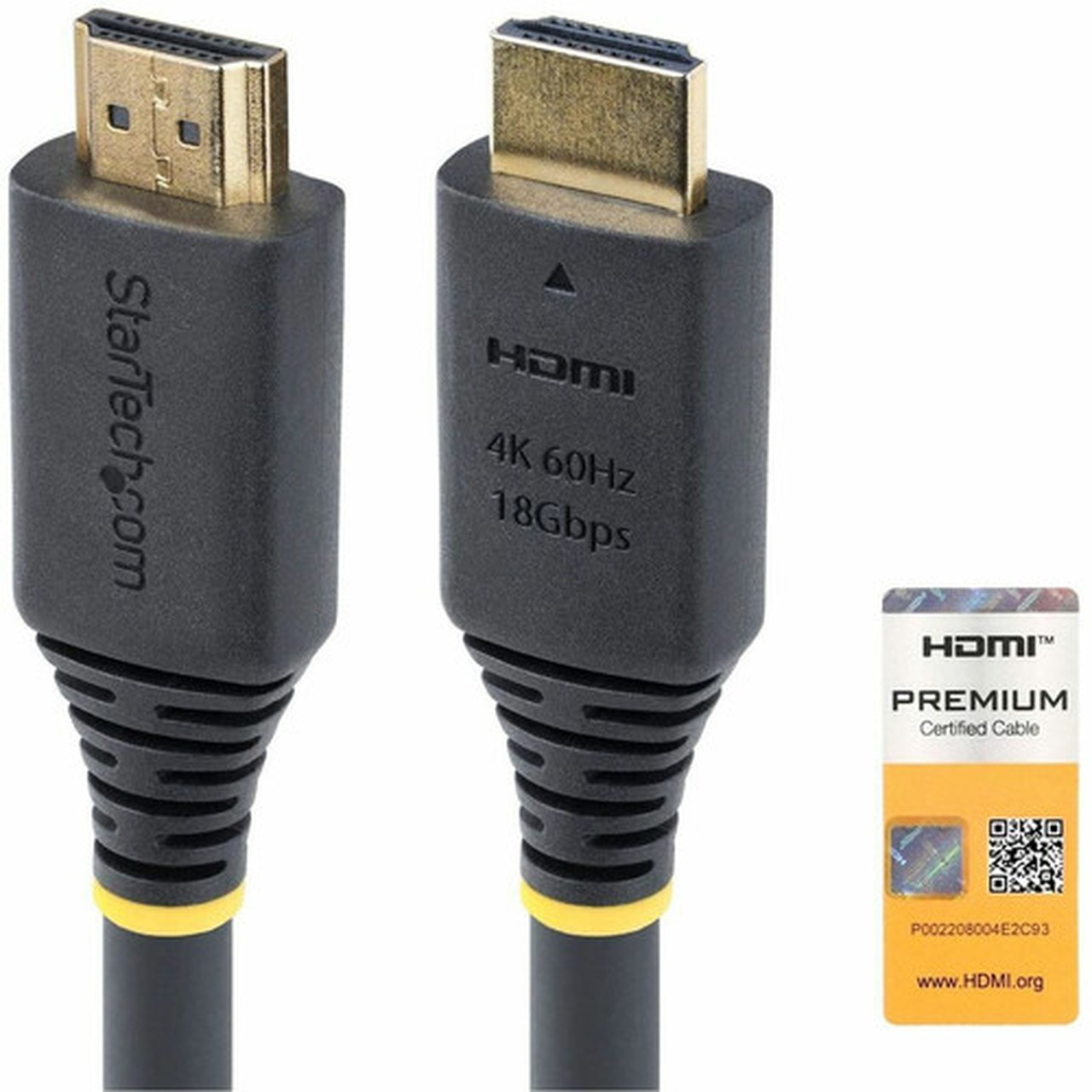 StarTechcom 20ft 6m Premium Certified High Speed HDMI Cable 4K 60Hz1440p 144Hz 18Gbps UHD HDMI 20 Cord TPE Jacket - Premium HDMI2-CABLE-4K60-20F