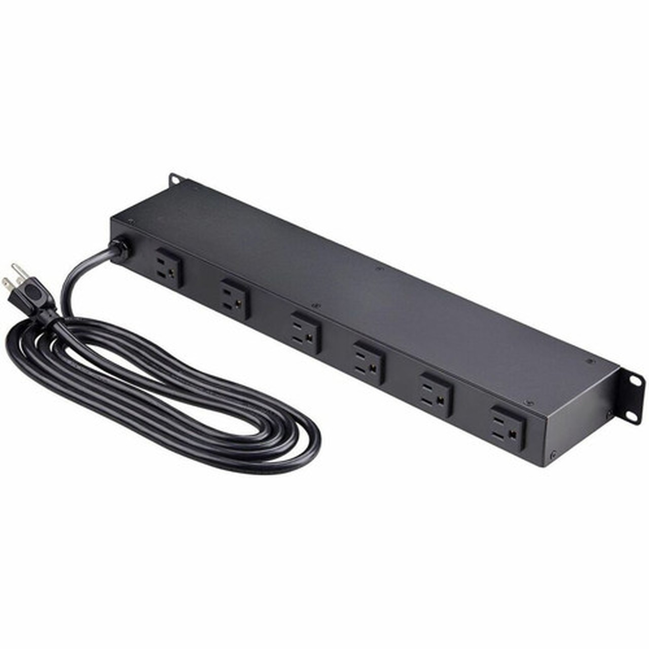 StarTechcom 8-Outlet Horizontal Rack Mount PDU 1U Server Power Distribution Strip wSurge Protector 125V15A 8ft24m Power Cord 8NM8-RACK-MOUNT-PDU