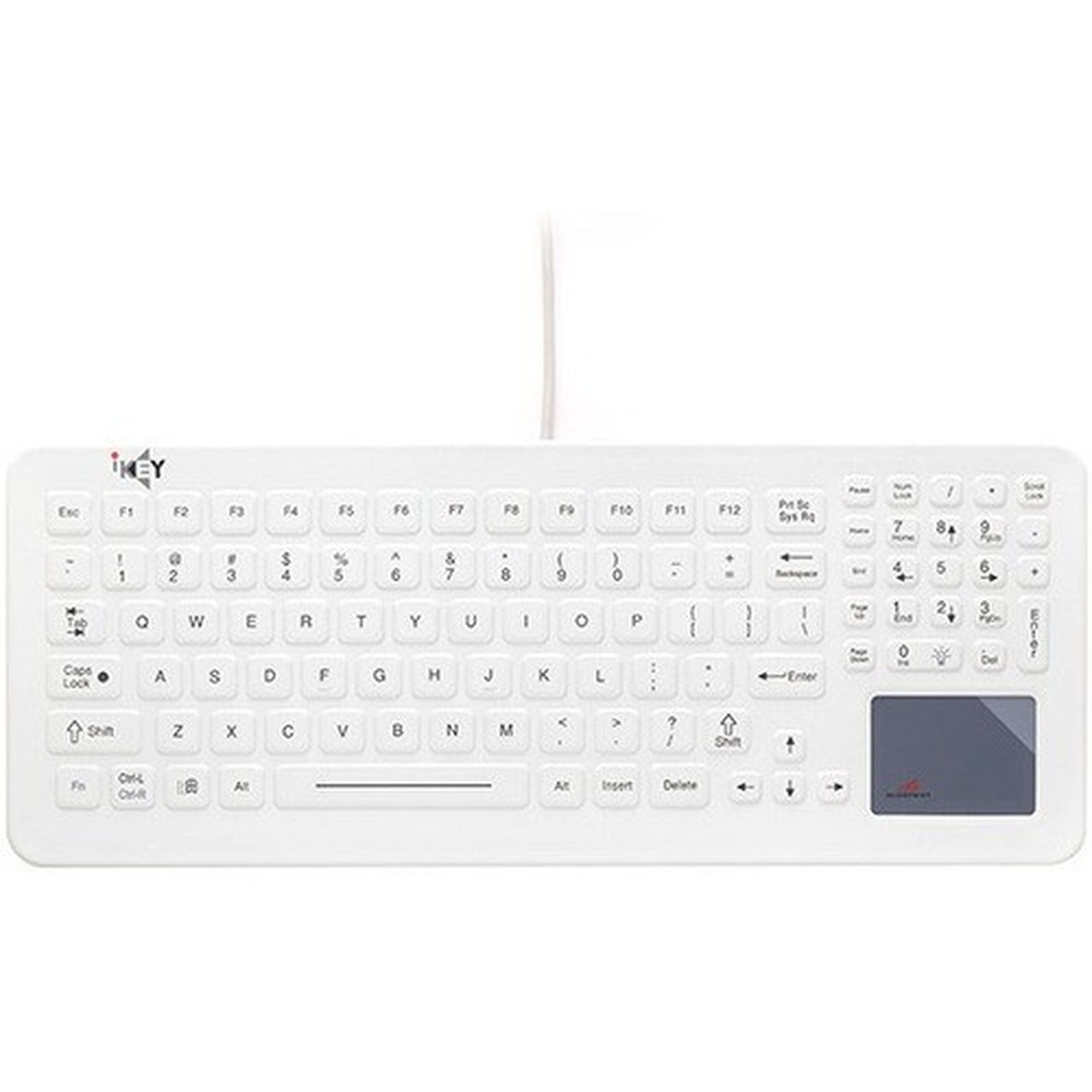 Cleanable Lab Keyboard iKey Cleanable Sealed Medical Keyboard with SLK-102-TP-FL