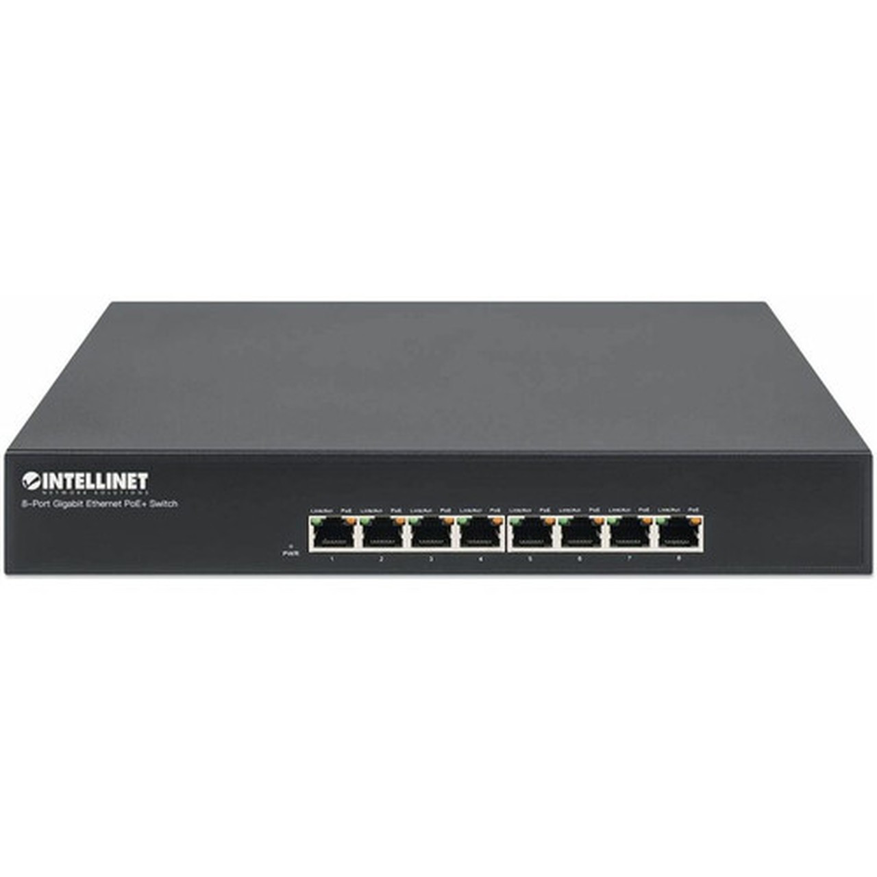 Intellinet 8-Port Gigabit Ethernet PoE Switch - 8 Ports - Gigabit Ethernet - 101001000Base-T - 2 Layer Supported - Twisted Pair - - 560641