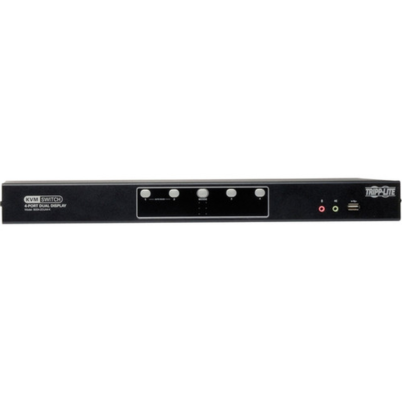 Tripp Lite by Eaton 4-Port Dual Monitor DVI KVM Switch with Audio and USB 20 Hub Cables included - 4 Computers - 1 Local Users - B004-2DUA4-K