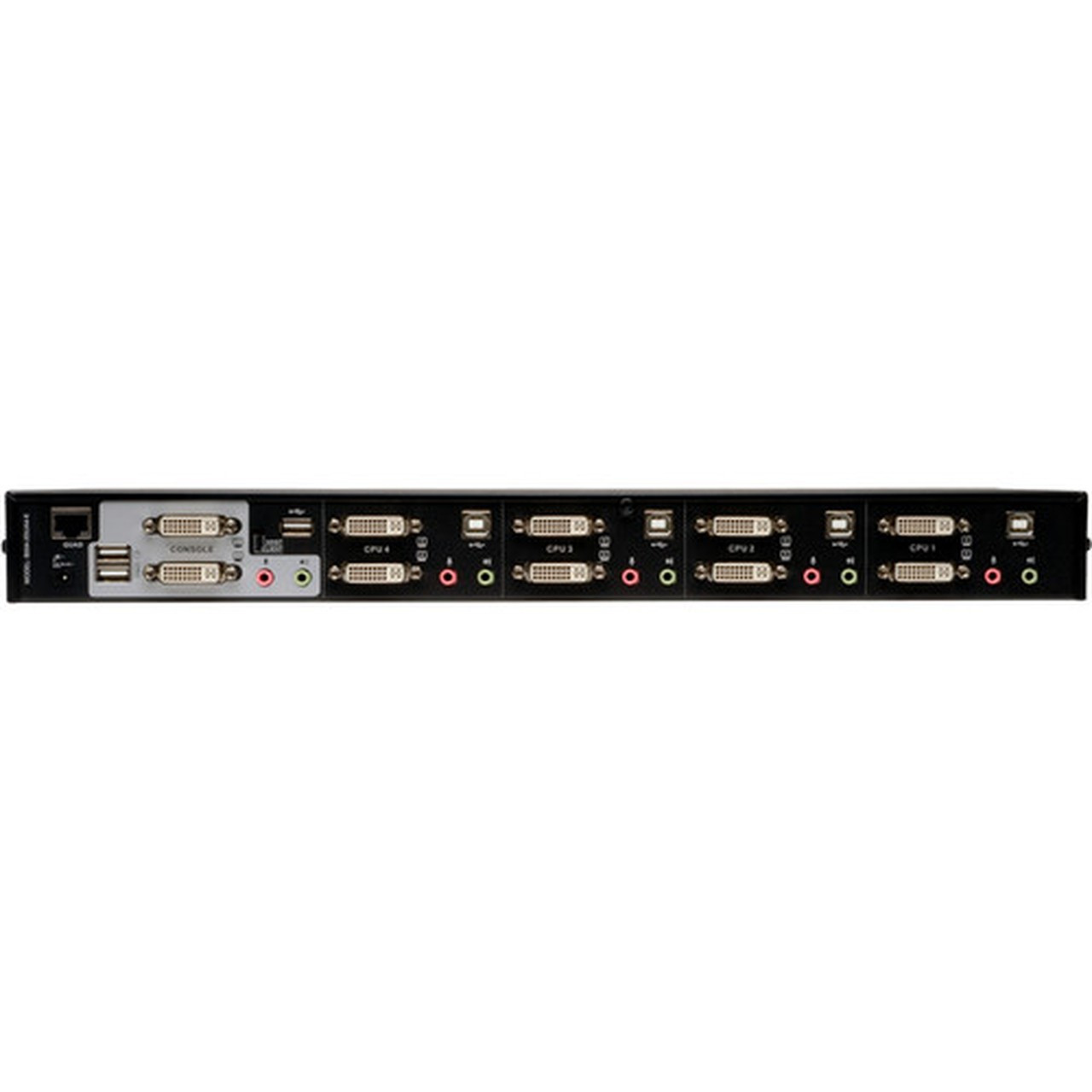Tripp Lite by Eaton 4-Port Dual Monitor DVI KVM Switch with Audio and USB 20 Hub Cables included - 4 Computers - 1 Local Users - B004-2DUA4-K