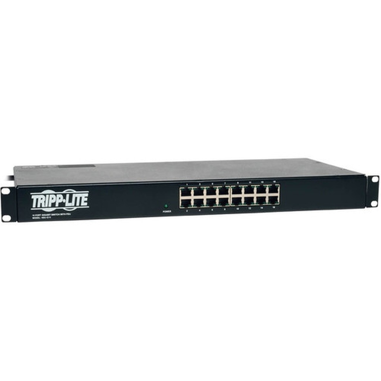 Tripp Lite by Eaton PDU Ethernet Switch 1U Combo with 16 Unmanaged Gigabit Ports - Basic - NEMA 5-15P - 8 x NEMA 5-15R - 120 V AC - kW NSU-G16