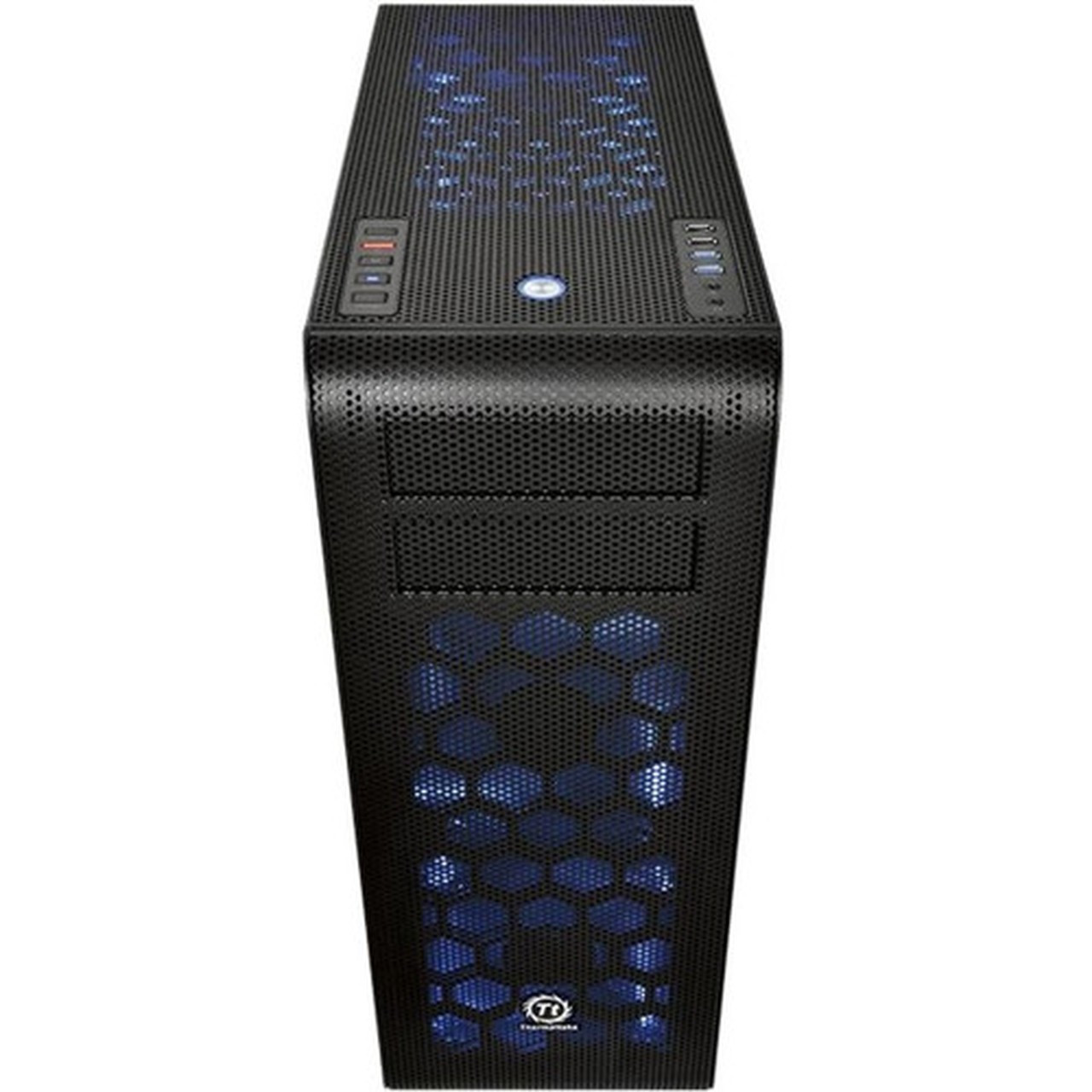 Thermaltake V71 Tempered Glass Edition Full Tower Chassis - Full-tower - Black - SPCC Tempered Glass - 10 x Bay - Micro ATX ATX - 9 CA-1B6-00F1WN-04