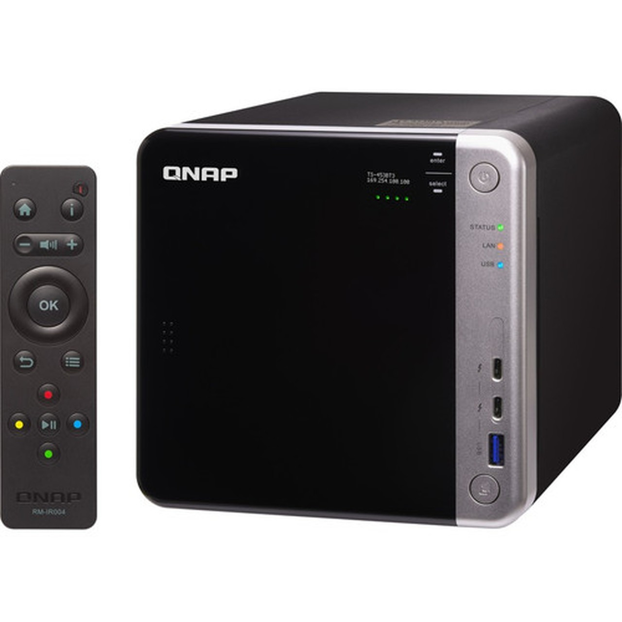 QNAP TS-453BT3 SANNASDAS Storage System - Celeron J3455 Quad-core 4 Core 150 GHz - 4 x HDD Supported - 6 x SSD Supported - 8 GB - TS-453BT3-8G-US