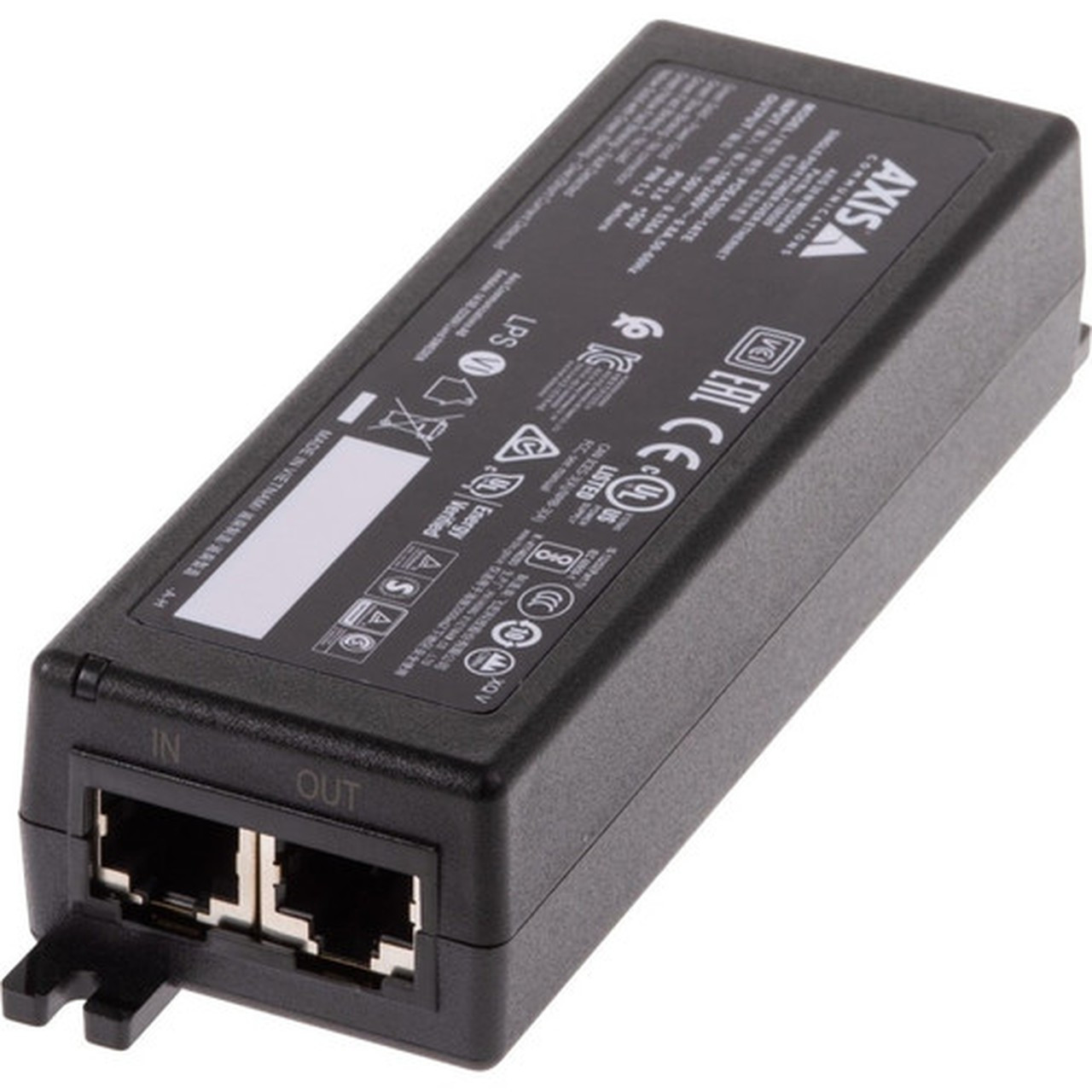 AXIS 30 W Midspan - 120 V AC 230 V AC Input - 56 V DC Output - 1 x 101001000 Mbps Input Ports - 1 x PoE Output Ports - 30 W - 02172-012