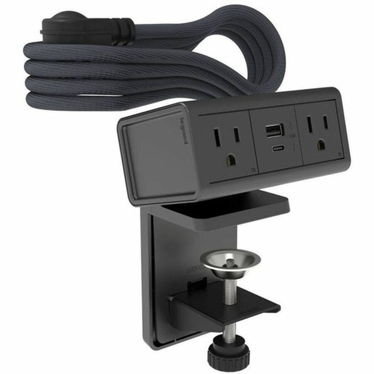 Wiremold DPC Series Dash 3-Cube Desktop Power Center - Graphite - 2 x Power Receptacles - 15 A Under Table Desktop Desk Mountable - D3RUR6XRGC