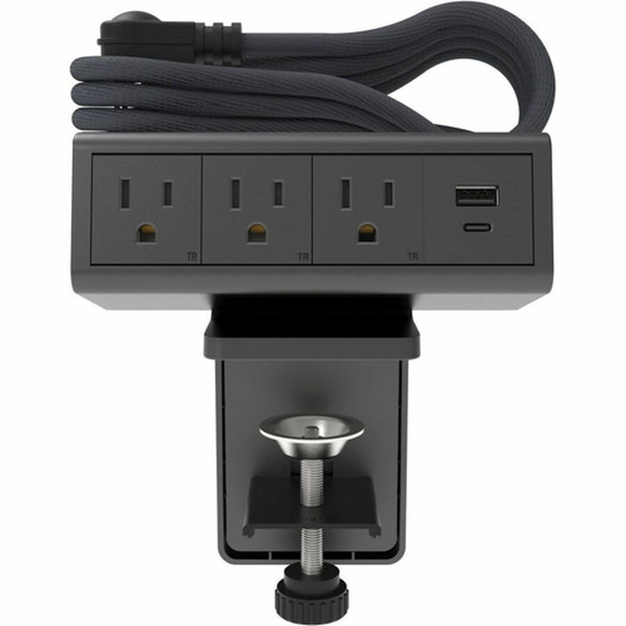 Wiremold DPC Series Dash 4-Cube Desktop Power Center - Graphite - 3 x Power Receptacles - 15 A Under Table Desktop Desk Mountable - D4RRRU6XRGC