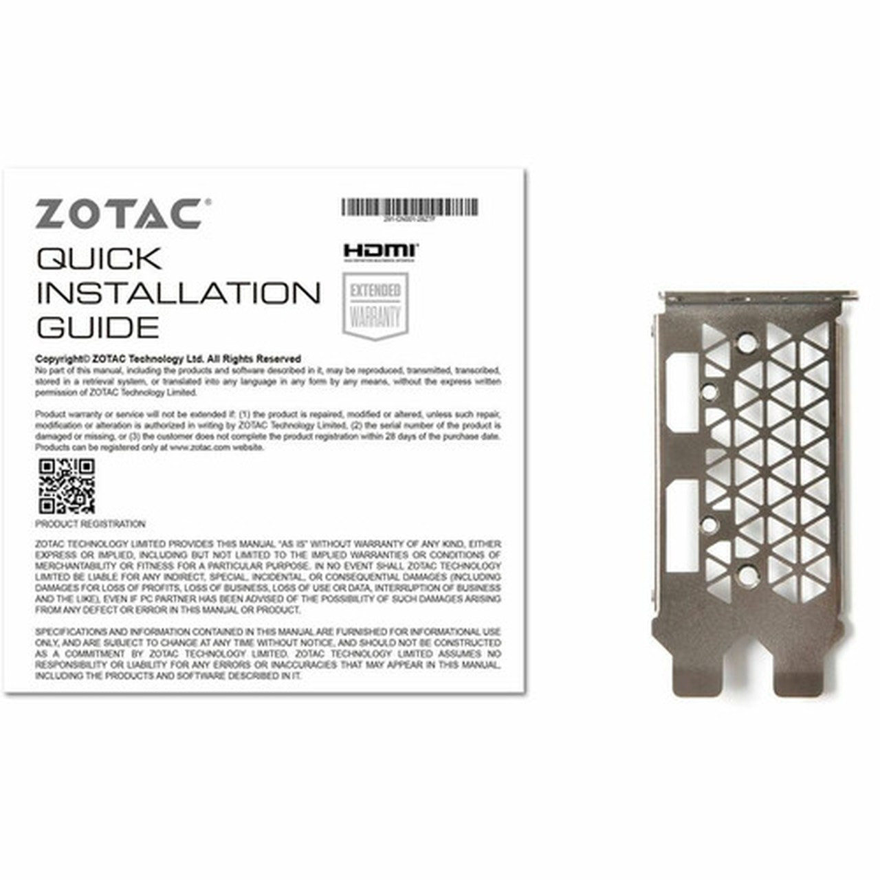 Zotac NVIDIA GeForce RTX 3050 Graphic Card - 6 GB GDDR6 - Low-profile - 7680 x 4320 - 147 GHz Boost Clock - 96 bit Bus Width - PCI x8 ZT-A30510L-10L