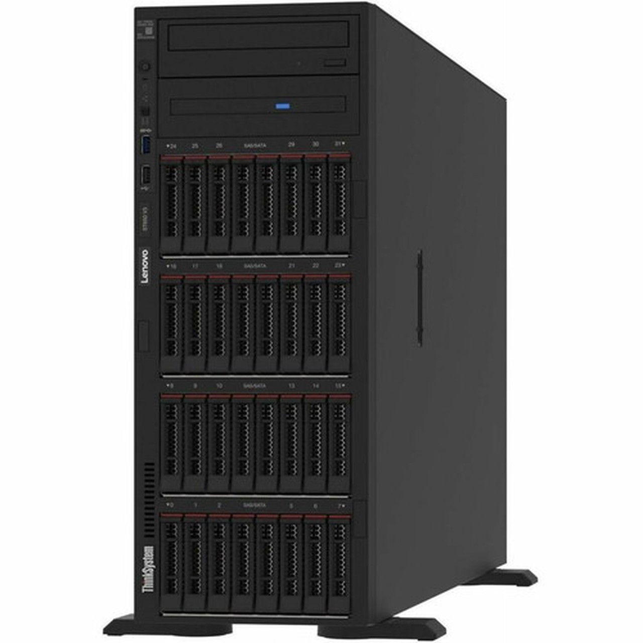 Lenovo ThinkSystem ST650 V3 7D7A100BNA 4U Tower Server - 1 Xeon Silver 4410T 270 GHz - 32 GB RAM - Serial ATA 12Gbs SAS Controller 7D7A100BNA