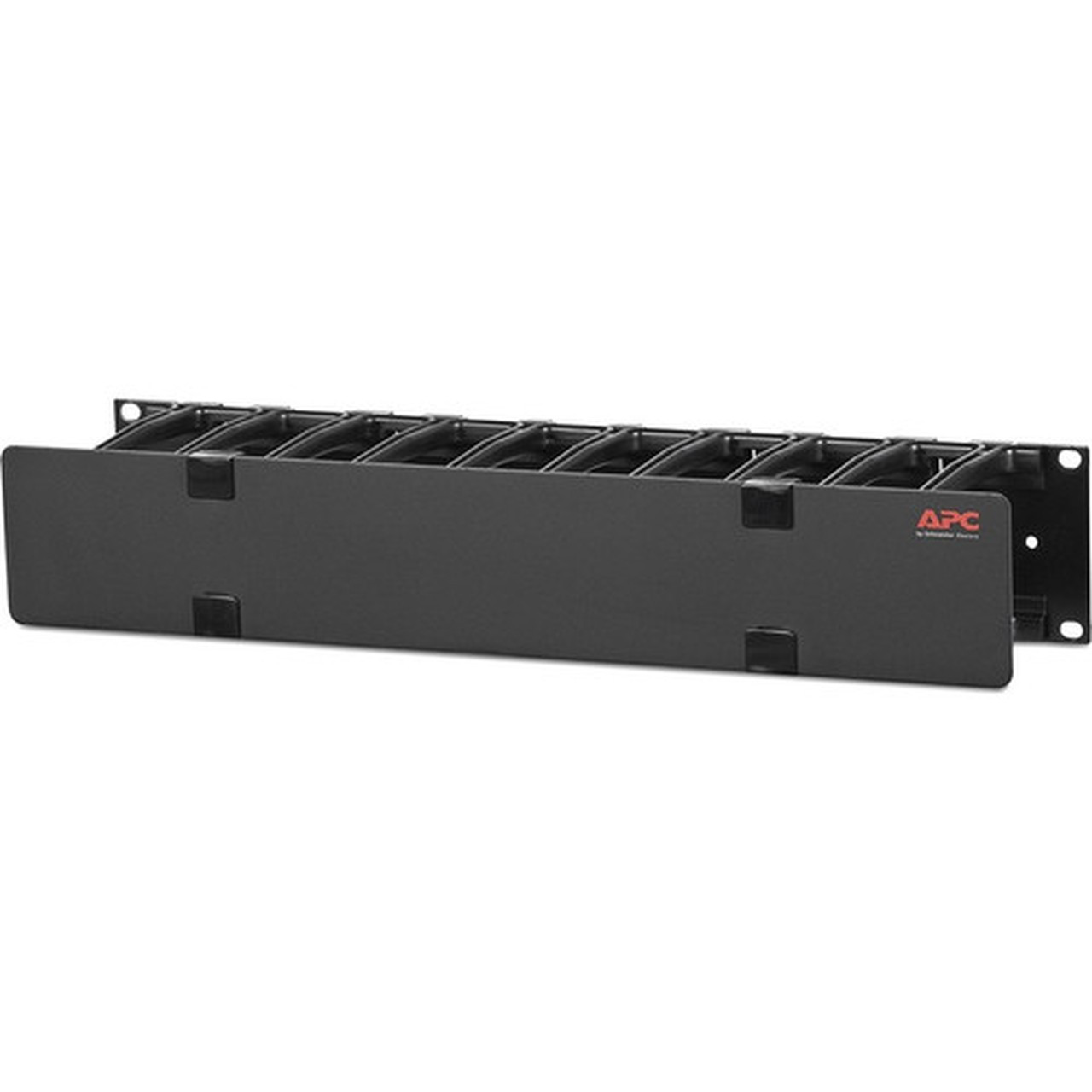 APC_by_Schneider_Electric_Horizontal_Cable_Manager_2U_x_4_Deep_Single-Sided_with_Cover_-_Black_-_2U_Rack_Height_-_19_Panel_Width_AR8600A
