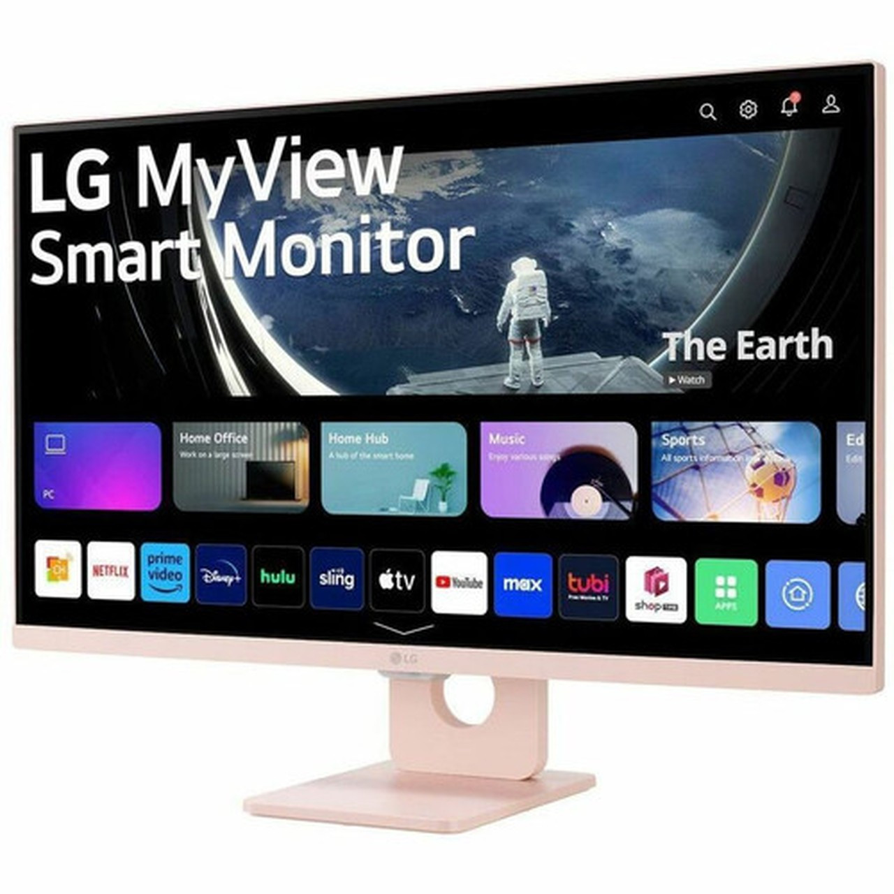LG MyView 27SR50F-P 27 Class Full HD Smart LCD Monitor - 169 - Pink - 27 Viewable - In-plane Switching IPS Technology - 1920 x - 27SR50F-P