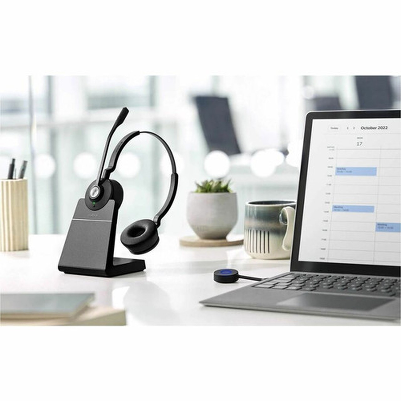 Jabra Engage 55 SE Headset - Stereo - USB Type C - WiredWireless - DECT - 490 ft - 40 Hz to 16 kHz - Over-the-head On-ear - Binaural 9659-430-125