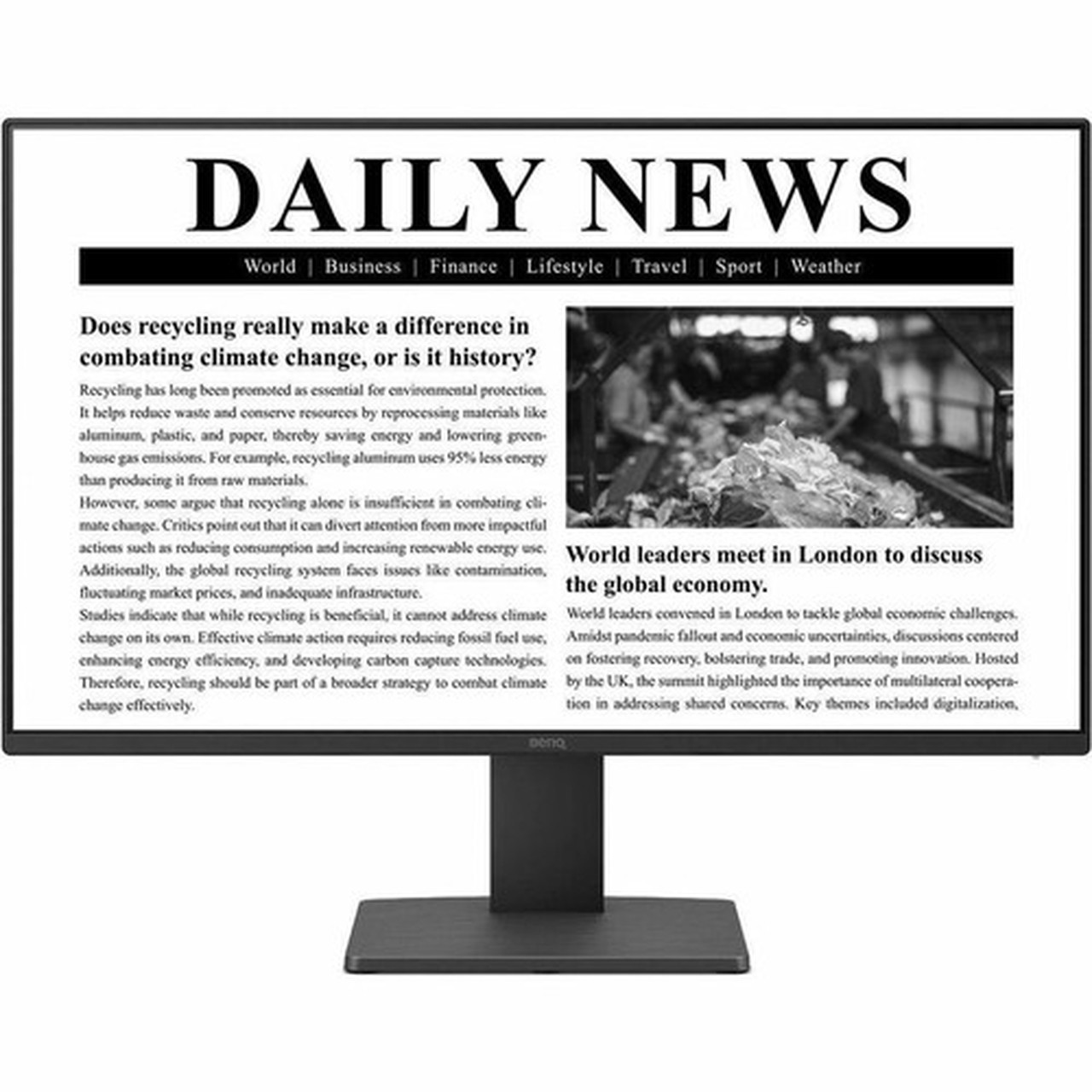 BenQ GW2491 24 Class Full HD LED Monitor - 169 - 238 Viewable - In-plane Switching IPS Technology - LED Backlight - 1920 x 1080 GW2491