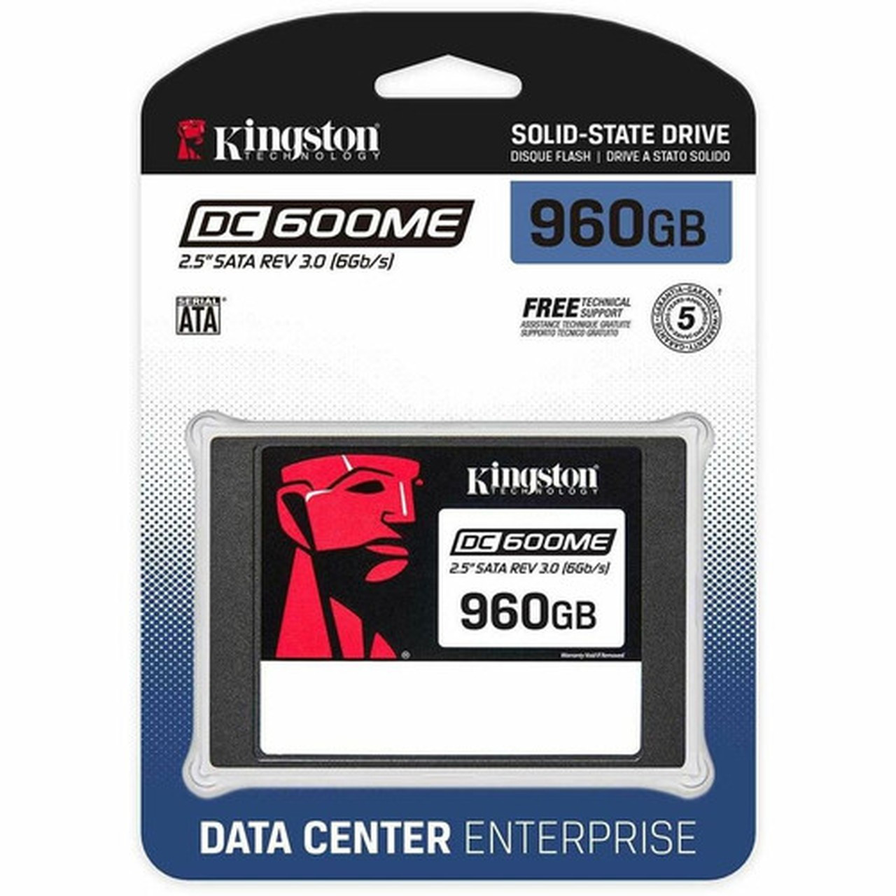 Kingston DC600ME 960 GB Solid State Drive - 25 Internal - SATA SATA600 - Mixed Use - Server Data Center Device Supported - 1 - - SEDC600ME960G