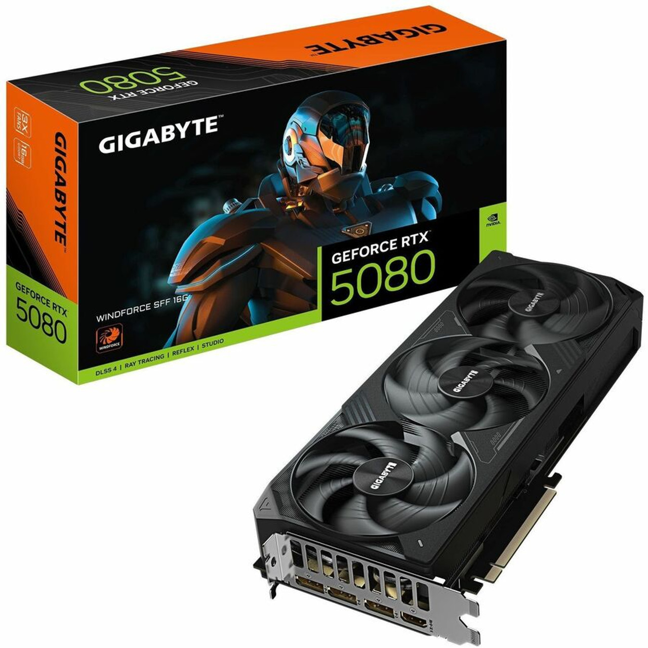 Gigabyte NVIDIA GeForce RTX 5080 Graphic Card - 16 GB GDDR7 - 7680 x 4320 - 256 bit Bus Width - PCI Express 5.0 - DisplayPort - 3 x - (Fleet Network)