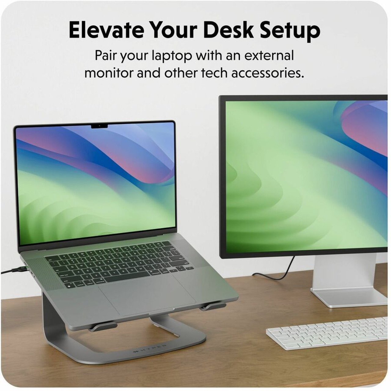 Hyper HyperSpace Ergonomic Laptop Stand - Space Grey - Up to 16" Screen Support - 5.90" (149.86 mm) Height x 10.80" (274.32 mm) Width (HS1110GYGL)