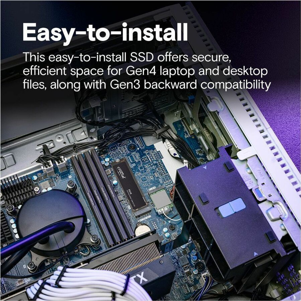 Crucial P310 4 TB Solid State Drive - M.2 2280 Internal - PCI Express NVMe (PCI Express NVMe 4.0 x4) - Gaming Console Device Supported (CT4000P310SSD8)