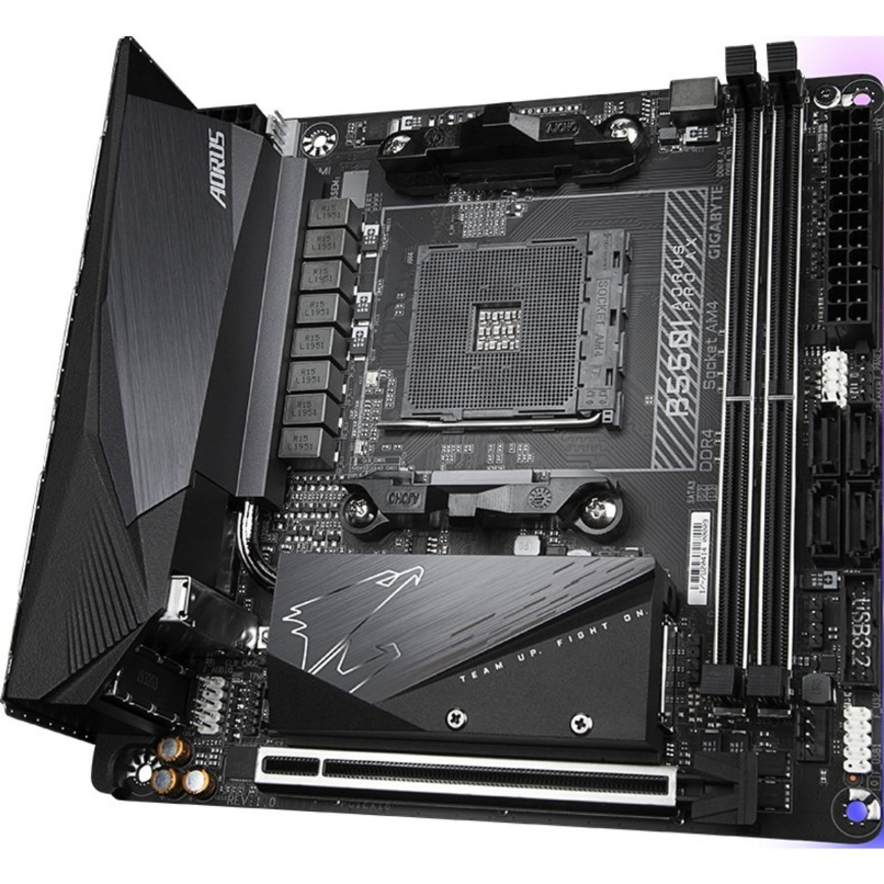 Aorus Ultra Durable B550I AORUS PRO AX Desktop Motherboard - AMD B550 Chipset - Socket AM4 - Mini ITX - Ryzen 3, Ryzen 5, Ryzen 7, 9, (B550I AORUS PRO AX)