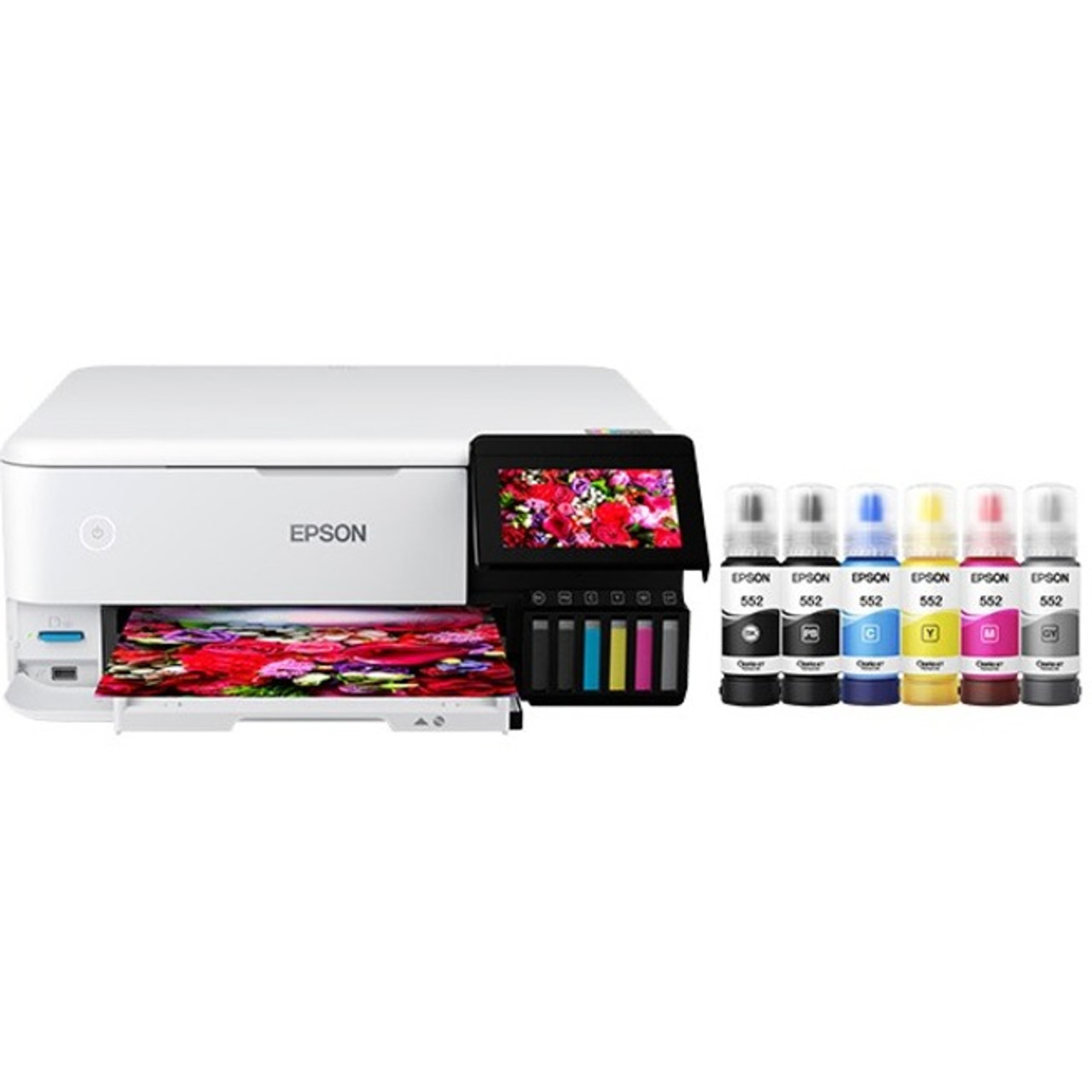Epson ET-8500 Inkjet Multifunction Printer-Color-Copier/Scanner-5760x1440 dpi Print-Automatic Duplex Print-100 sheets Input-Color dpi (C11CJ20201)