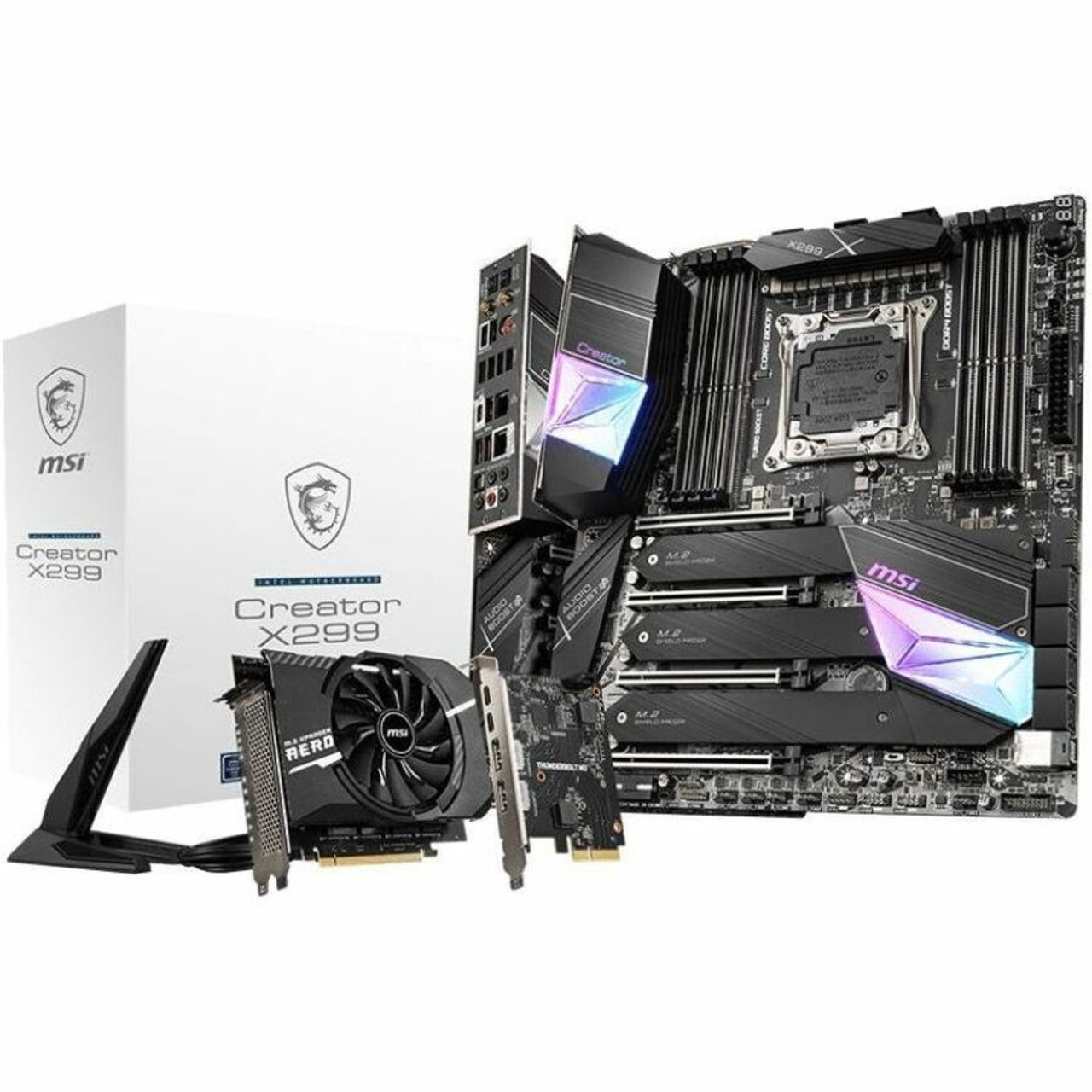 MSI Creator X299 Gaming Desktop Motherboard - Intel X299 Chipset - Socket R4 LGA-2066 - Intel Optane Memory Ready - Extended ATX - i9 (Fleet Network)