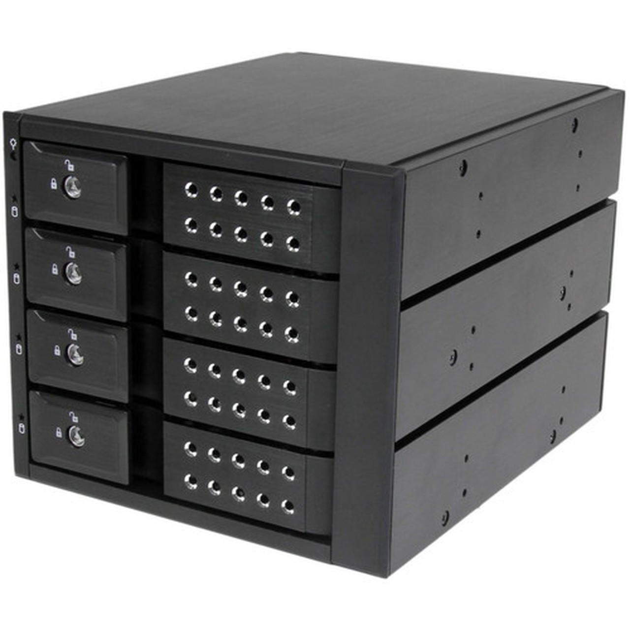 StarTechcom_4_Bay_Aluminum_Trayless_Hot_Swap_Mobile_Rack_Backplane_for_35in_SAS_IISATA_III_-_6_Gbps_HDD_-_Connect_and_hot_swap_four_HSB4SATSASBA