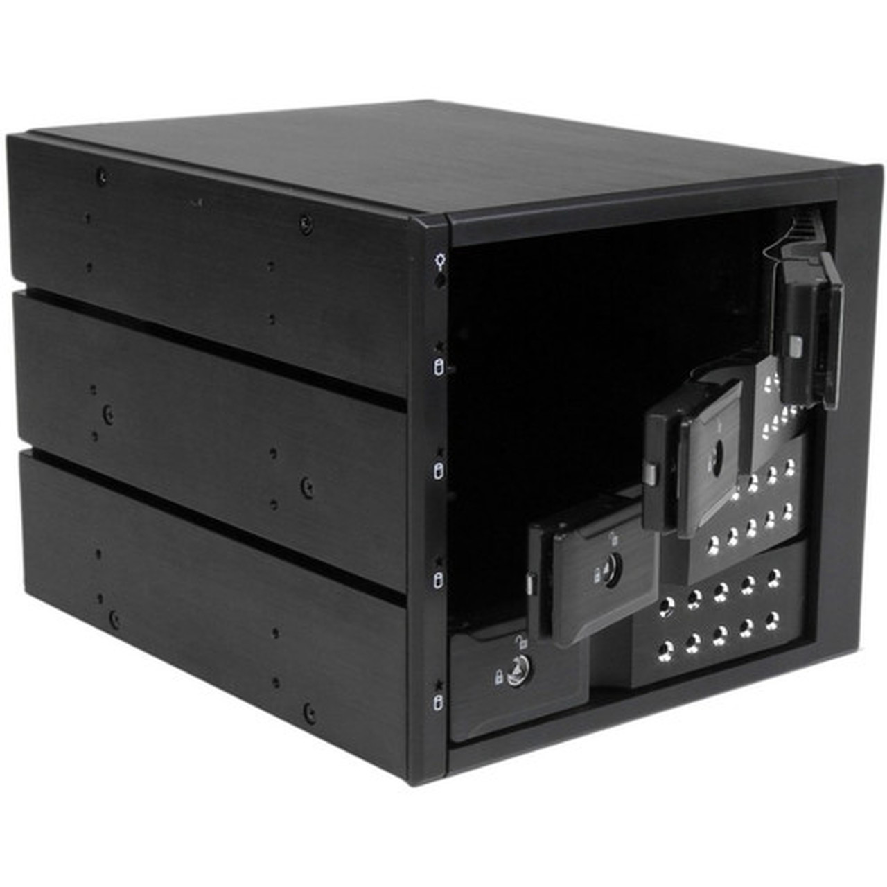 StarTechcom_4_Bay_Aluminum_Trayless_Hot_Swap_Mobile_Rack_Backplane_for_35in_SAS_IISATA_III_-_6_Gbps_HDD_-_Connect_and_hot_swap_four_HSB4SATSASBA