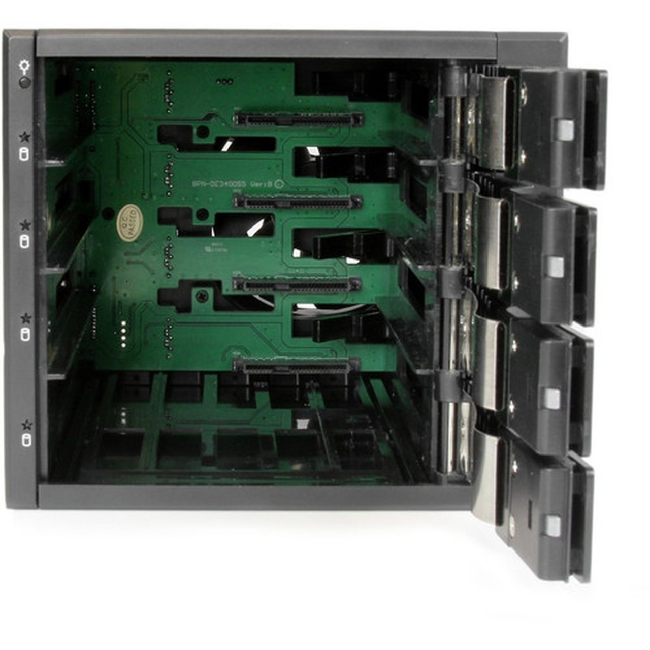 StarTechcom_4_Bay_Aluminum_Trayless_Hot_Swap_Mobile_Rack_Backplane_for_35in_SAS_IISATA_III_-_6_Gbps_HDD_-_Connect_and_hot_swap_four_HSB4SATSASBA