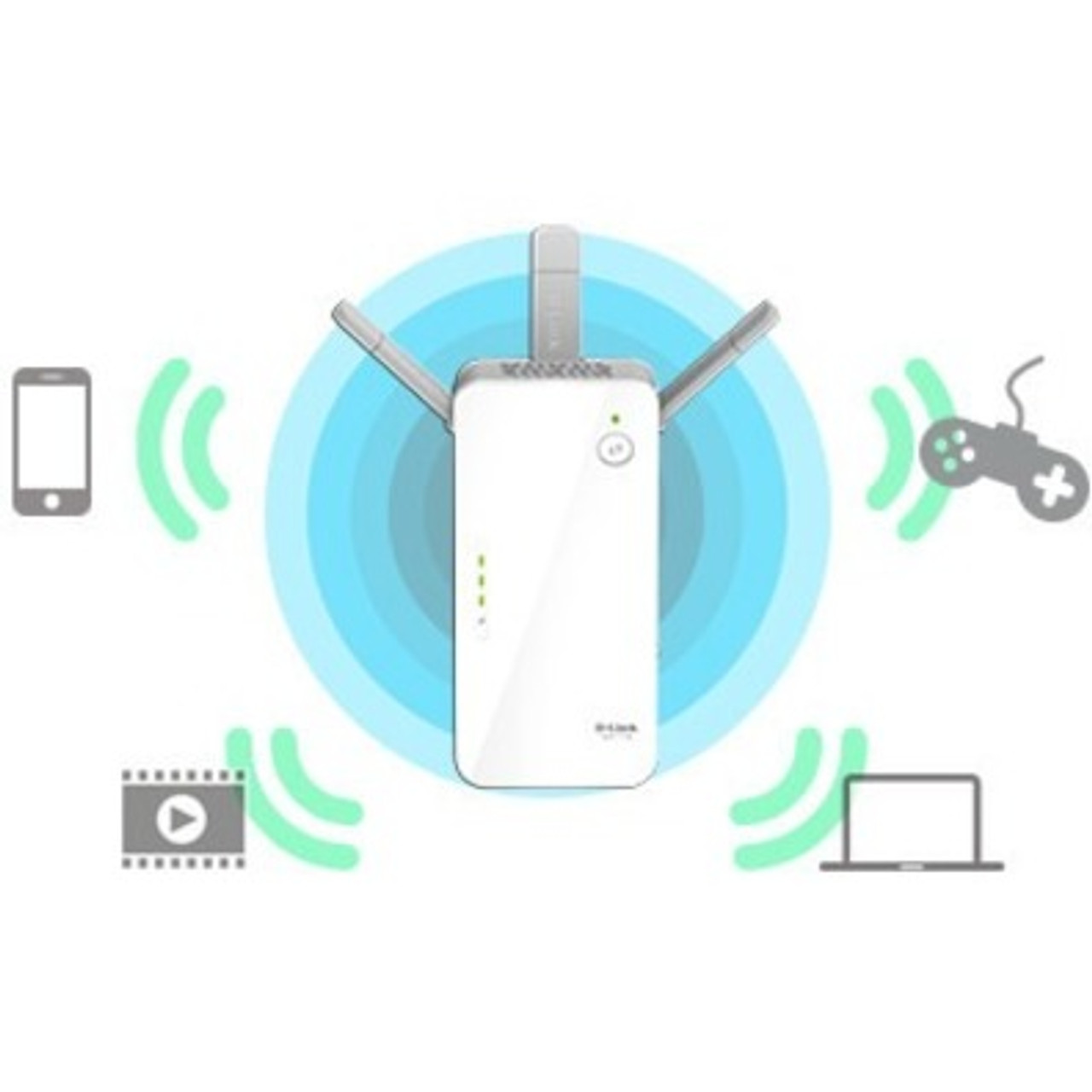 D-Link DAP-1720 IEEE 802.11 a/b/g/n/ac 1.71 Gbit/s Wireless Range Extender - 2.40 GHz, 5 GHz - 3 x External Antenna(s) - MIMO - 1 x - (DAP-1720)