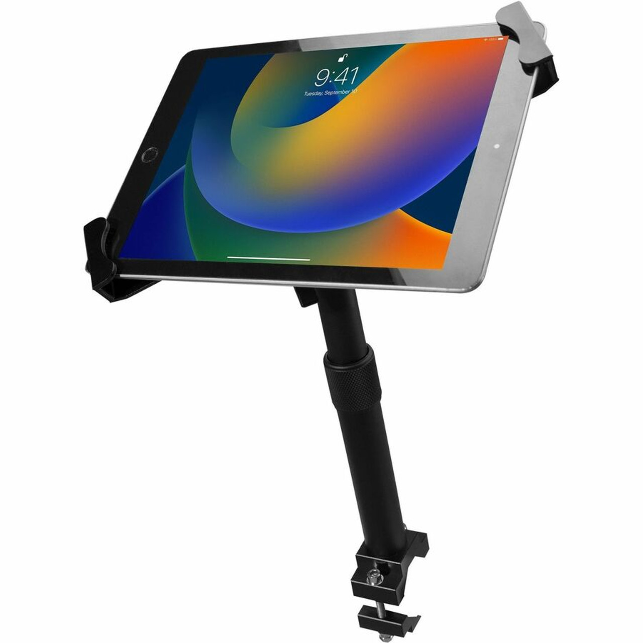 CTA Digital Height-Adjustable Tube-Grip Security Mount for 7-14 Inch Tablets - Height Adjustable - 7" (177.80 mm) to 14" (355.60 mm) - (Fleet Network)