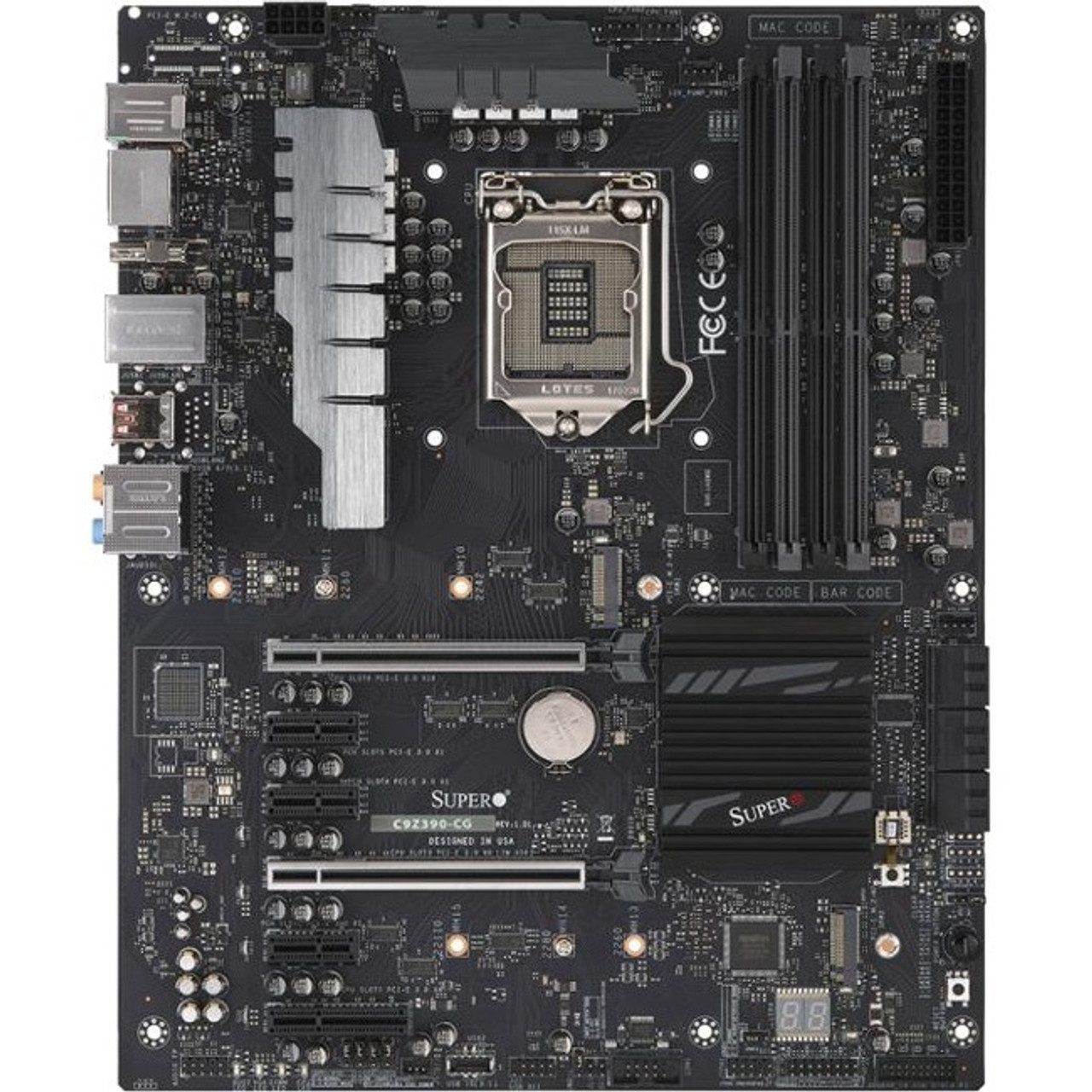 Supermicro C9Z390-CG Desktop Motherboard - Intel Z390 Chipset - Socket H4 LGA-1151 - ATX - 64 GB DDR4 SDRAM Maximum RAM - UDIMM, DIMM (Fleet Network)
