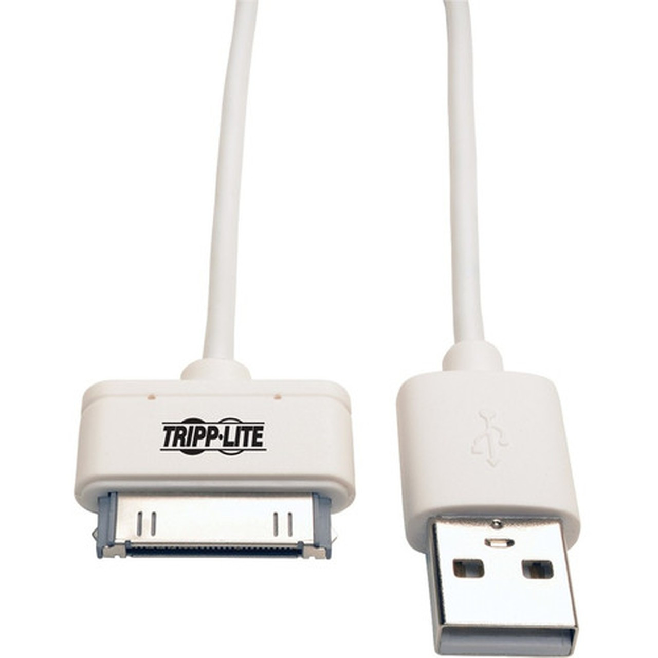 Tripp_Lite_3ft_USBSync_Charge_Cable_30-Pin_Dock_Connector_for_Apple_White_3_-_3_ft_Apple_Dock_ConnectorUSB_Data_Transfer_Cable_for_M110-003-WH