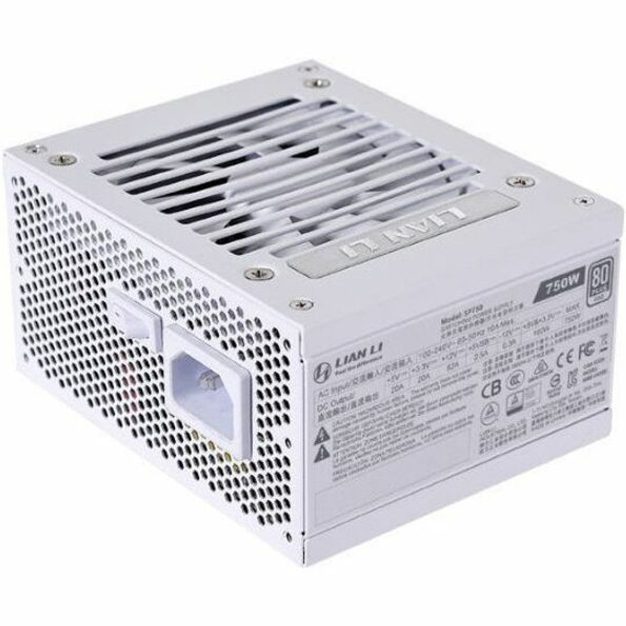 Lian Li SP750 White 750W Power Supply - White - SFX, Internal - 120 V AC, 230 V AC Input - 3.3 V DC, 5 V DC, 12 V DC Output - 750 W - (SP750 W)
